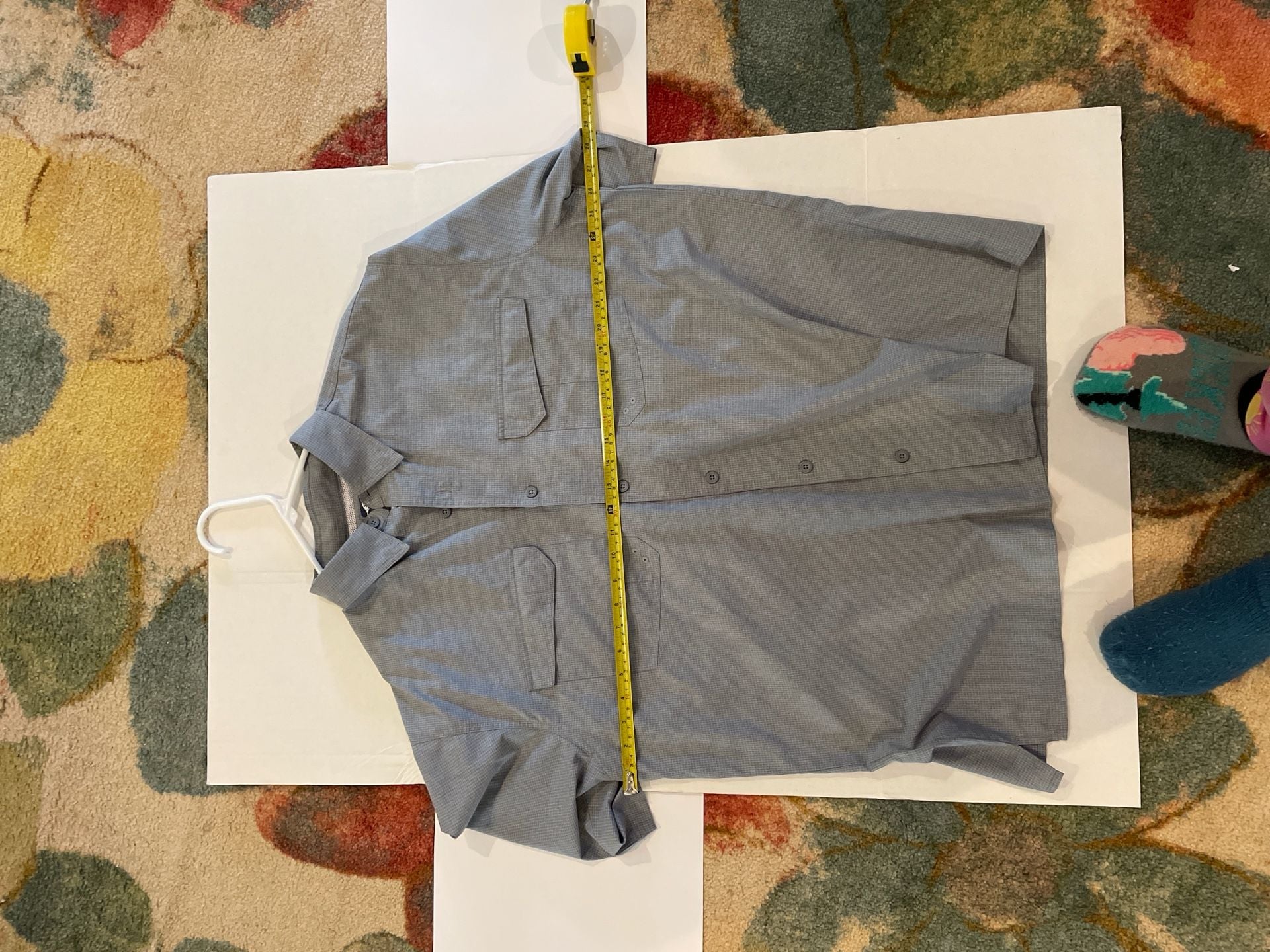 Bimini Bay Outfitters Men's XL Short Sleeve Fishing Shirt Gray Plaid 11