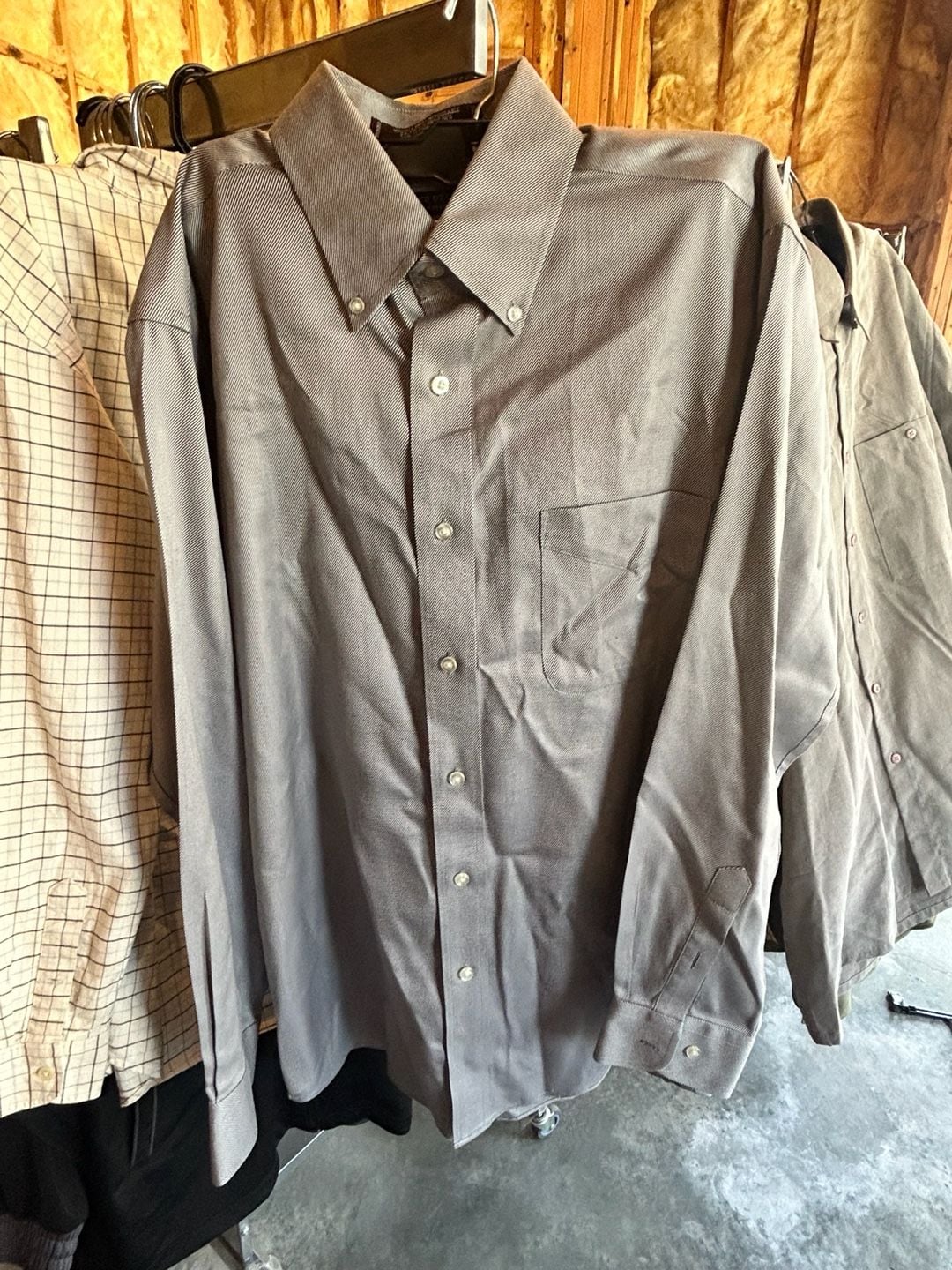 Forsyth of Canada Men's Gray Micro-Stripe Wrinkle Free Dress Shirt 2