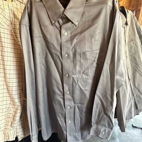 Forsyth of Canada Men's Gray Micro-Stripe Wrinkle Free Dress Shirt