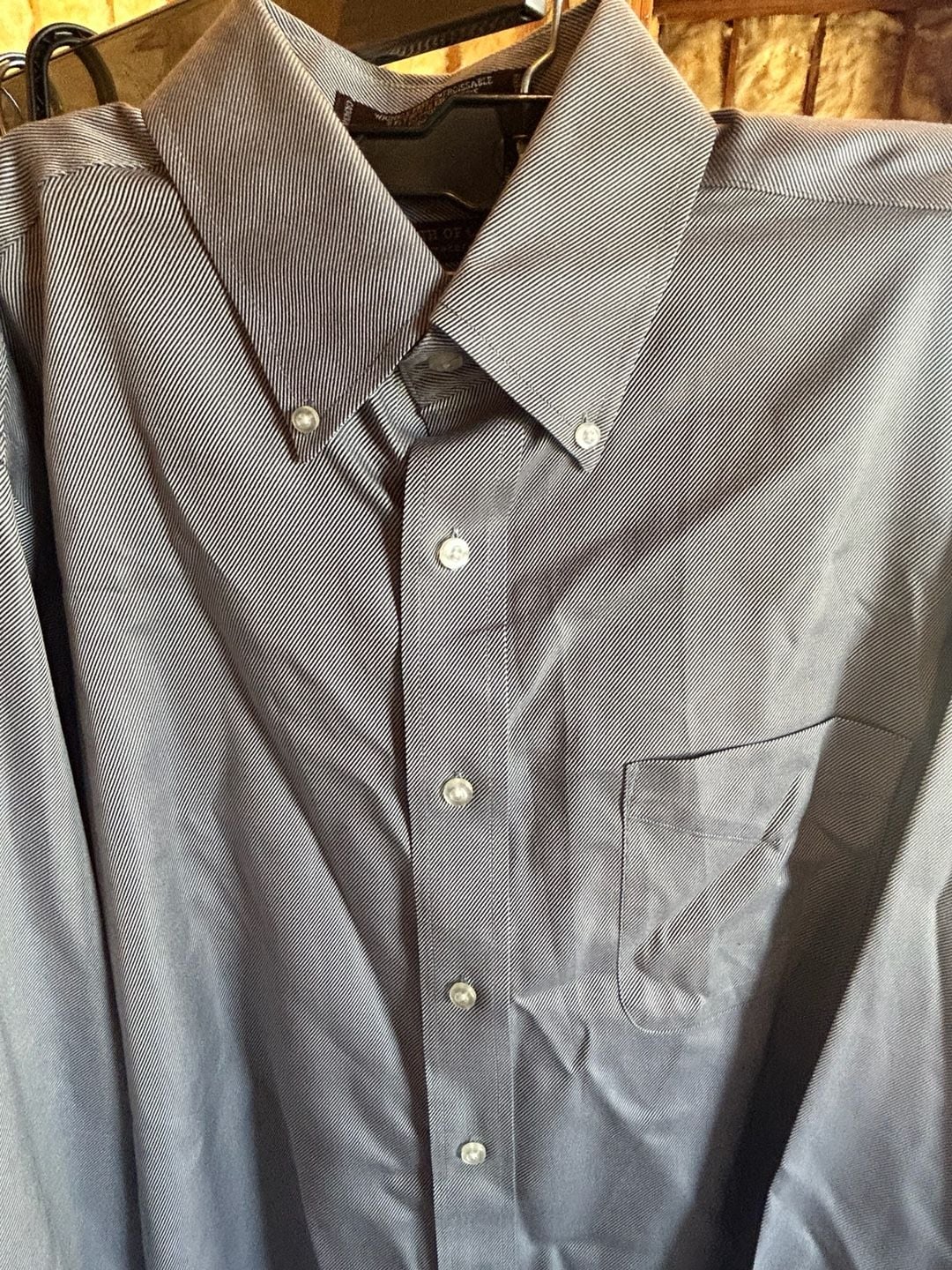 Forsyth of Canada Men's Gray Micro-Stripe Wrinkle Free Dress Shirt 3