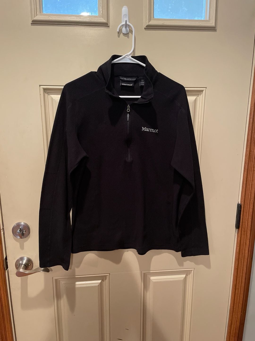 Marmot Polartec 1/4 Zip Fleece Pullover Jacket Black Size Medium Unisex. Preowned. 2