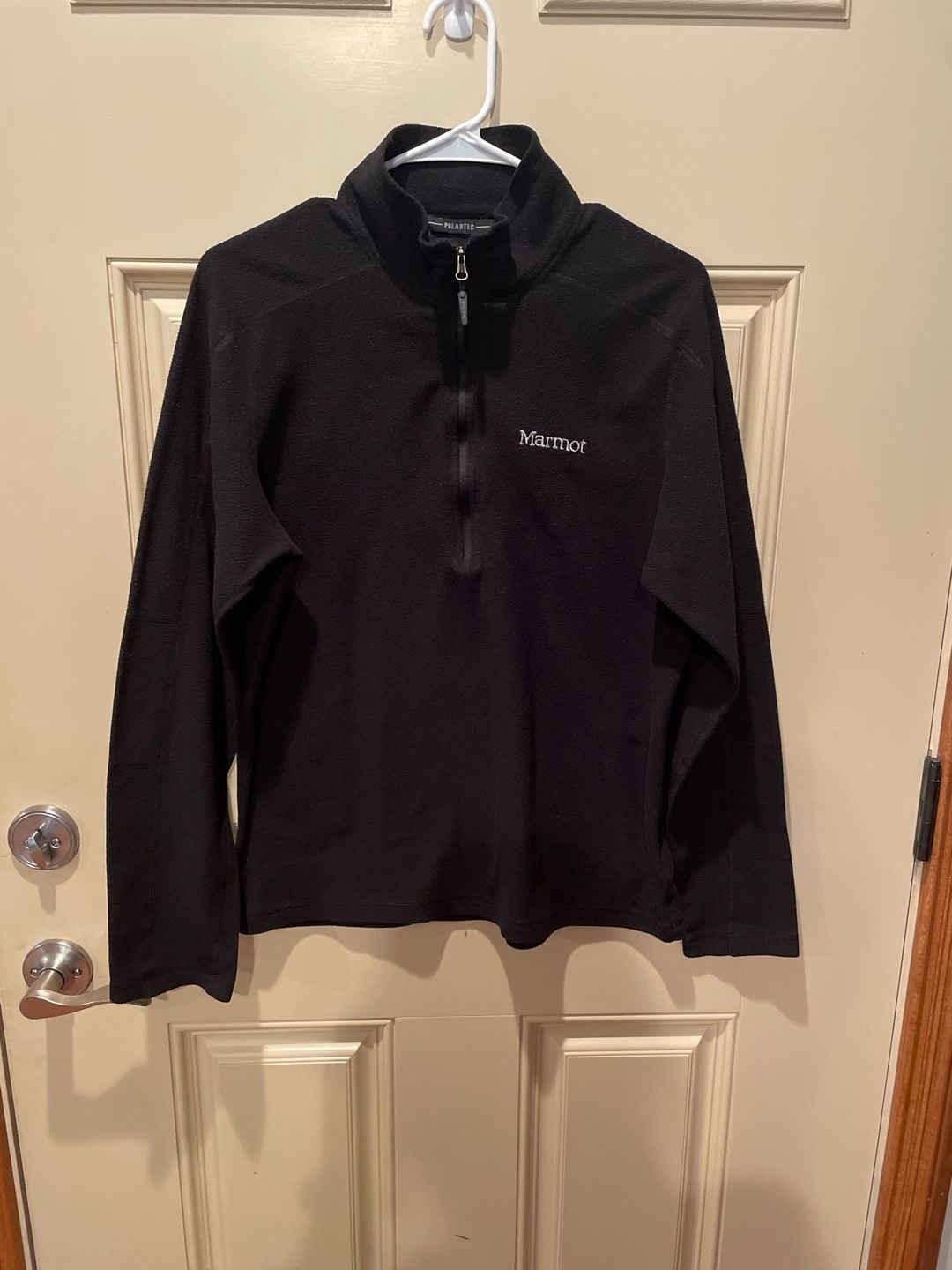 Marmot Polartec 1/4 Zip Fleece Pullover Jacket Black Size Medium Unisex. Preowned. 6