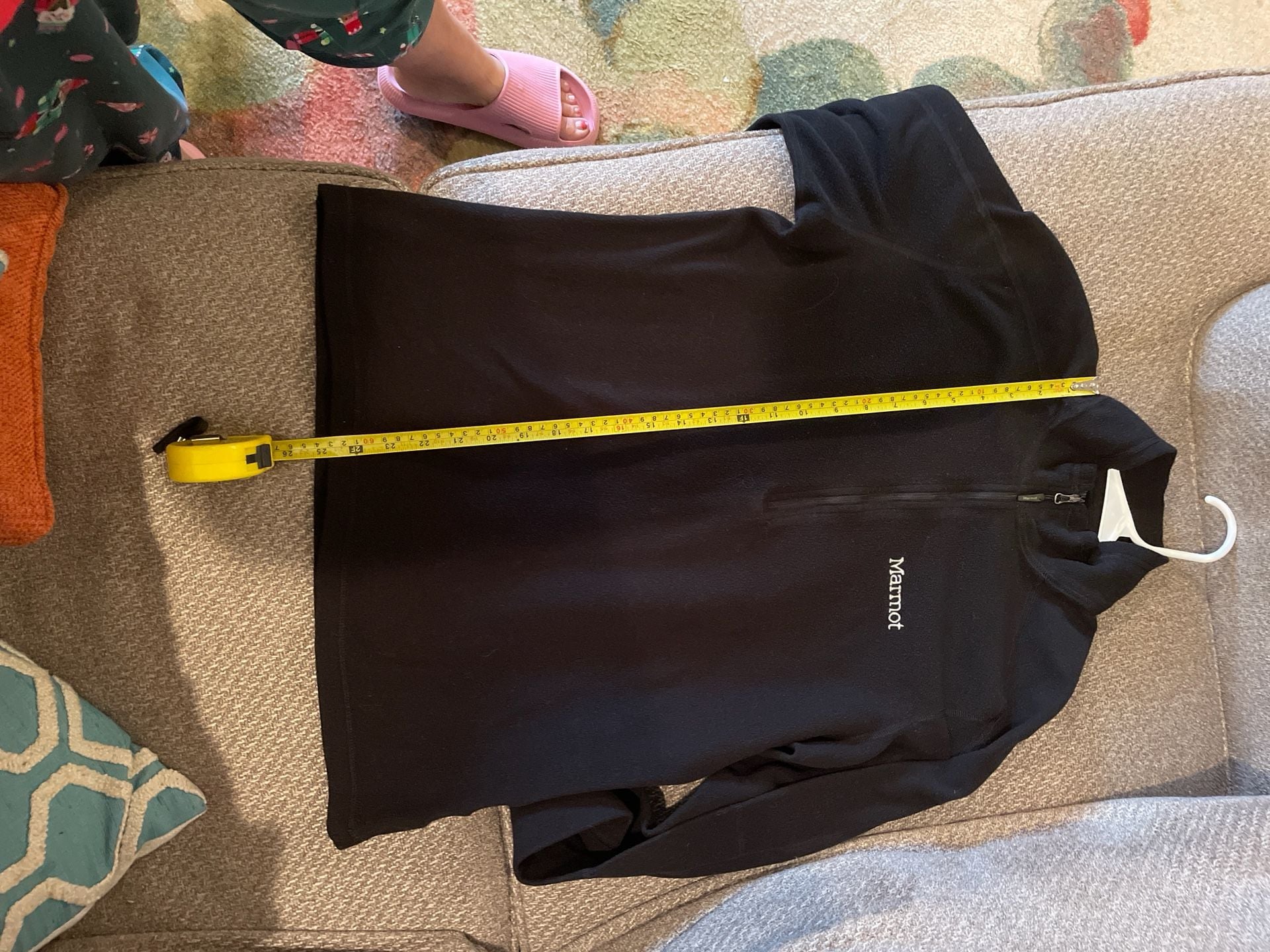 Marmot Polartec 1/4 Zip Fleece Pullover Jacket Black Size Medium Unisex. Preowned. 9