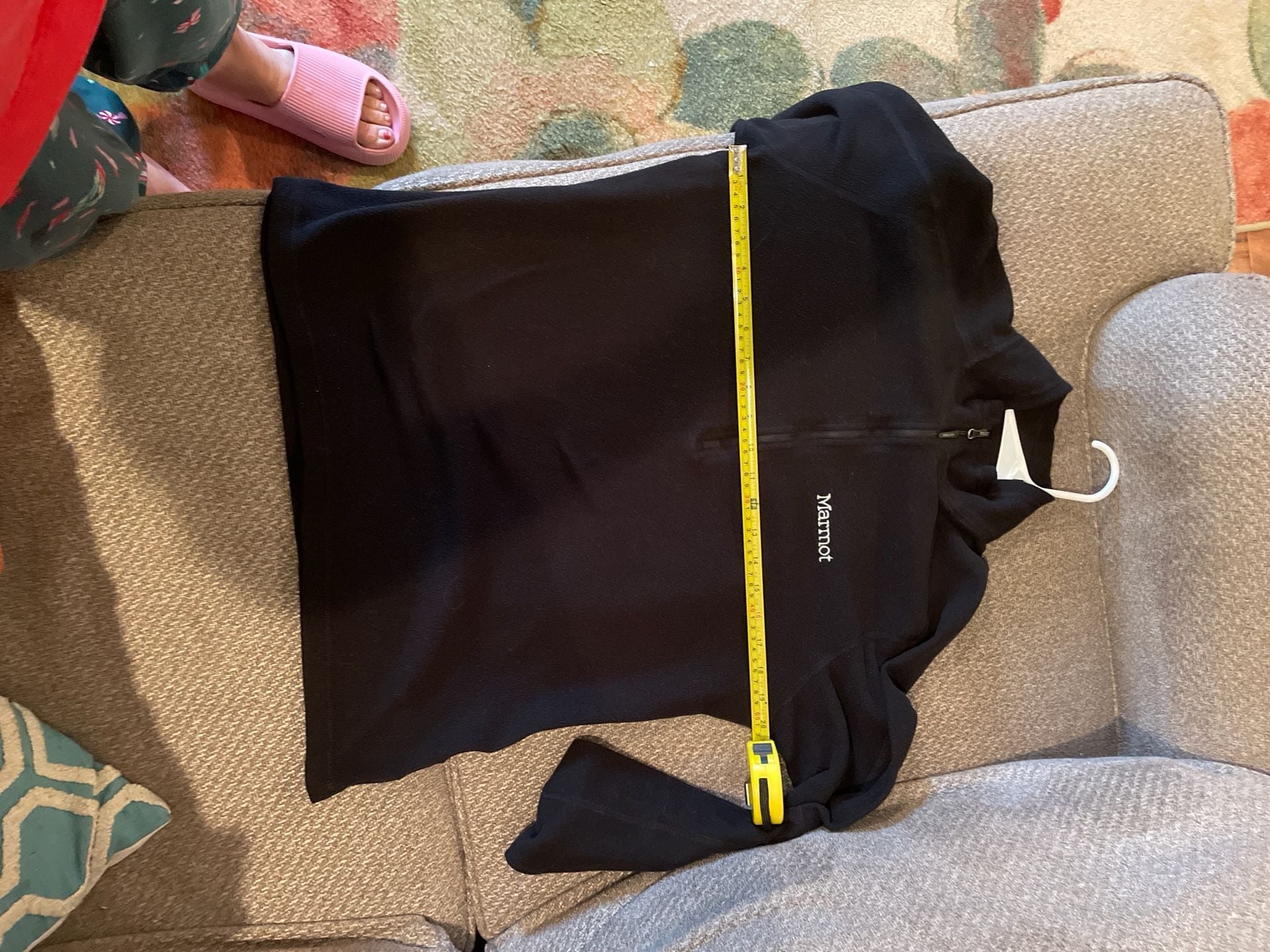 Marmot Polartec 1/4 Zip Fleece Pullover Jacket Black Size Medium Unisex. Preowned. 10