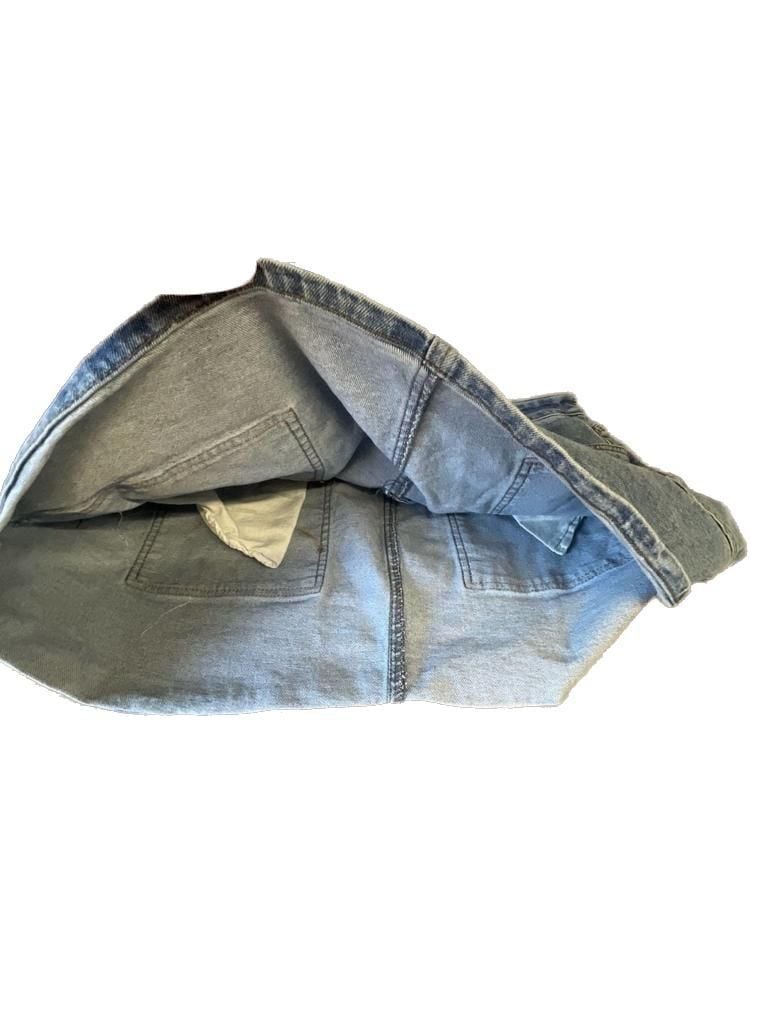 Telepatía High-Waisted Denim Mini Skirt with Cargo Pockets 4