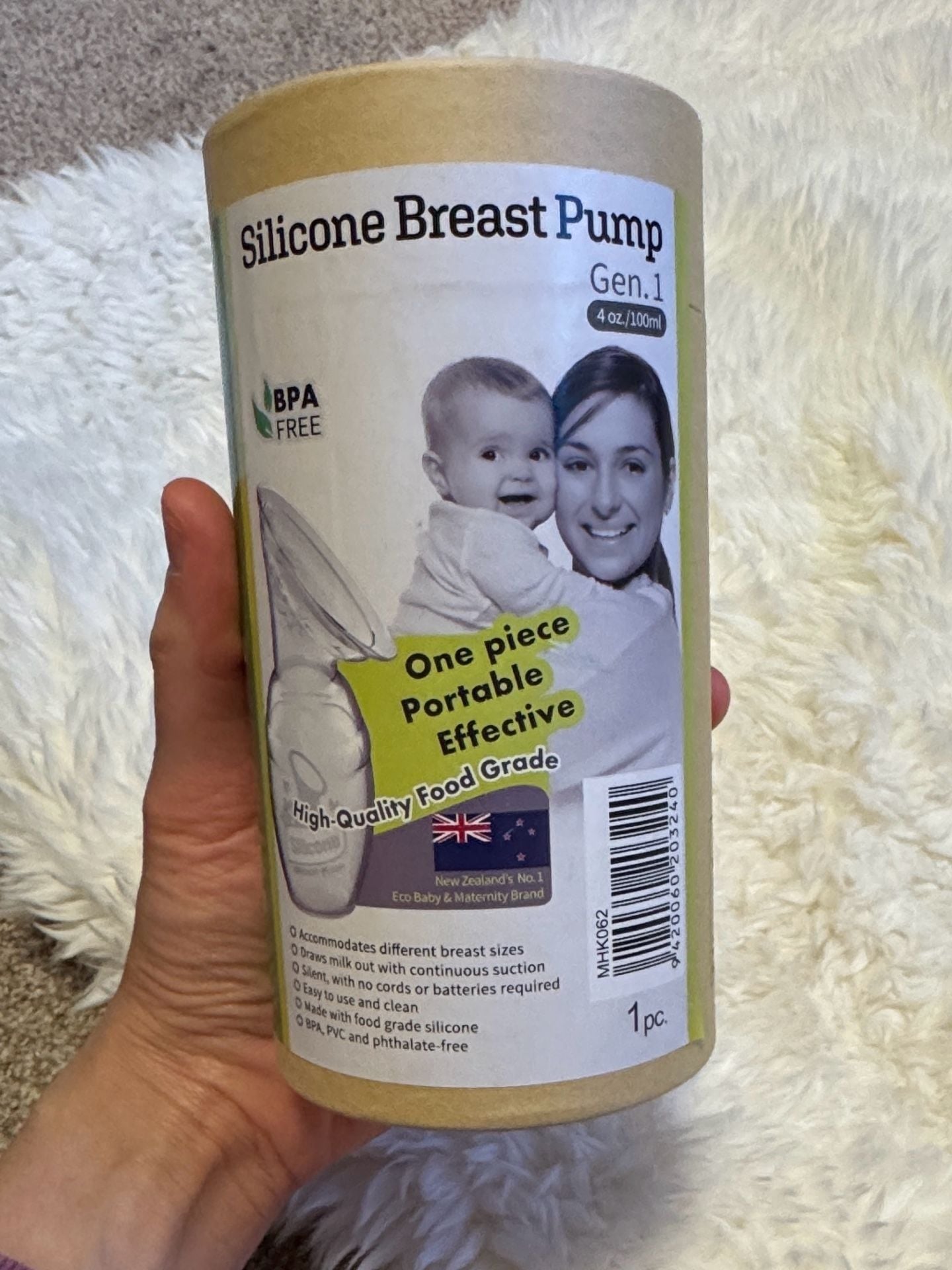 Haakaa Silicone Breast Pump Gen 1, 4oz/100ml, Manual Suction, New 1