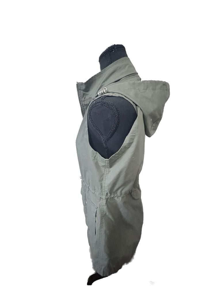 Charles River Apparel Women’s Olive Green Bristol Utility Vest with Hood 5