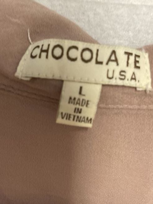 ChocoLa te U.S.A. Sleeveless Button Down Blouse in Taupe Brown 4