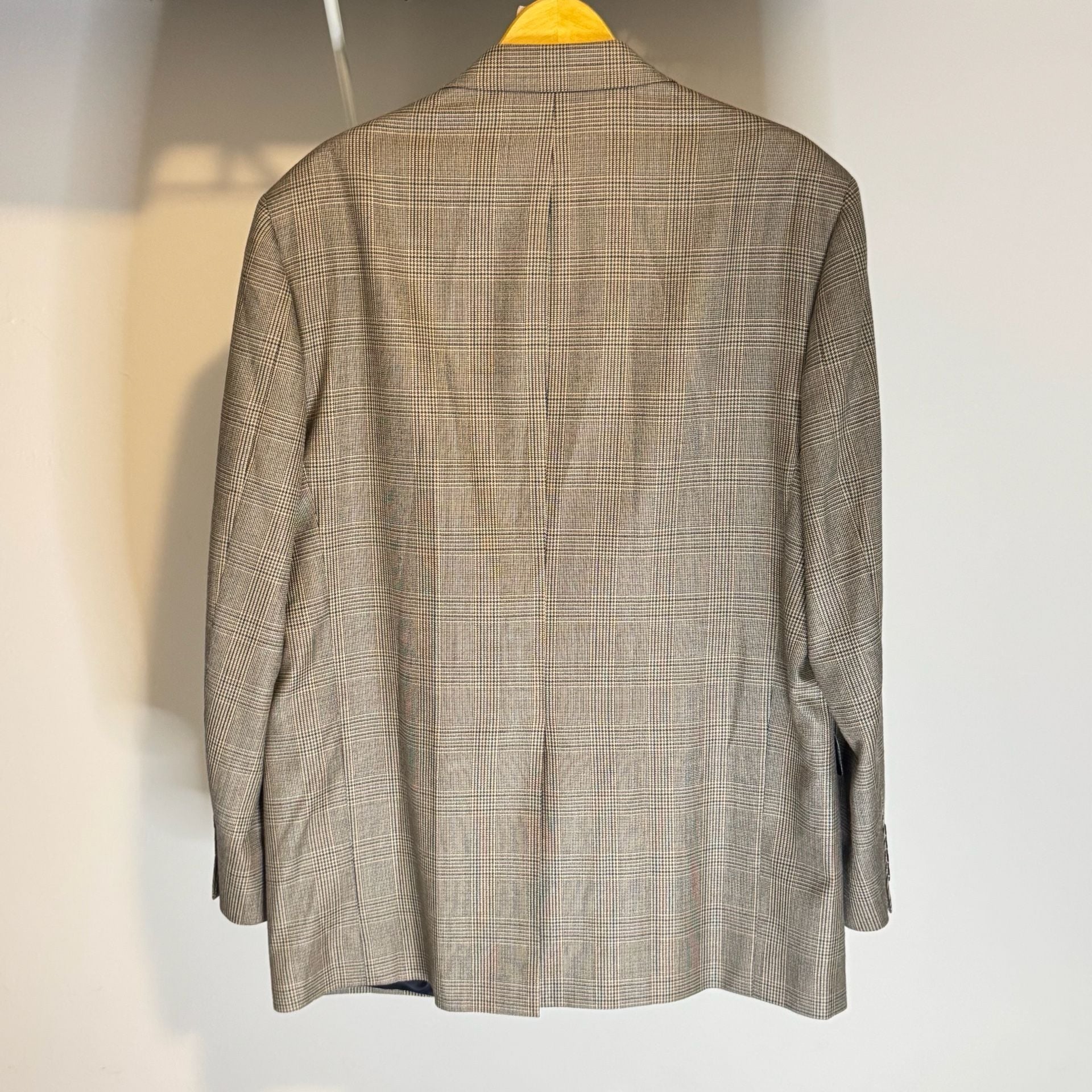 Brooks Brothers 1818 Madison Fit Silk Wool Prince of Wales Check Sport Coat 44L 4
