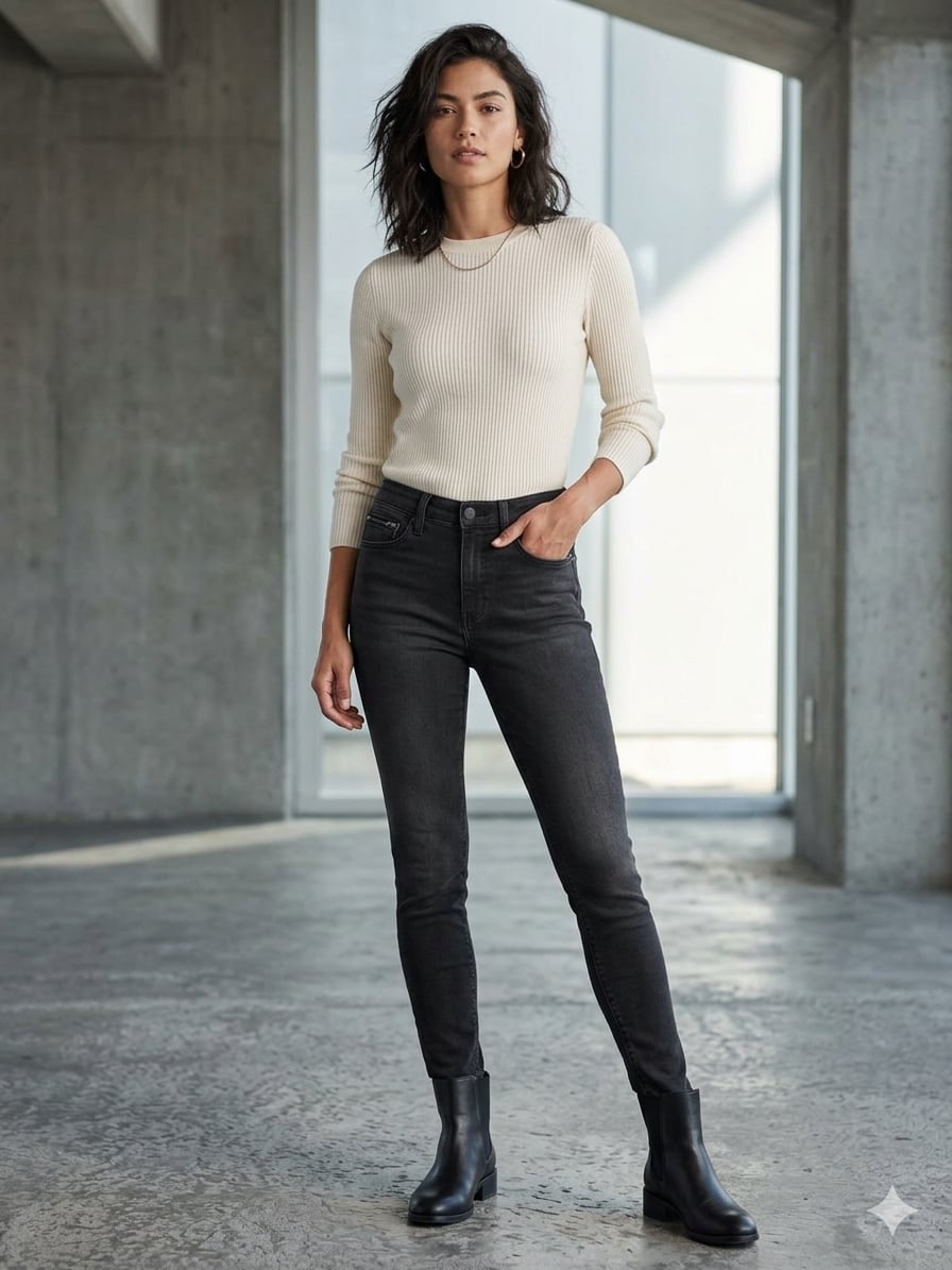 Athleta Sculpt Tight Skinny Jeans in Black - Women's Size 6 2