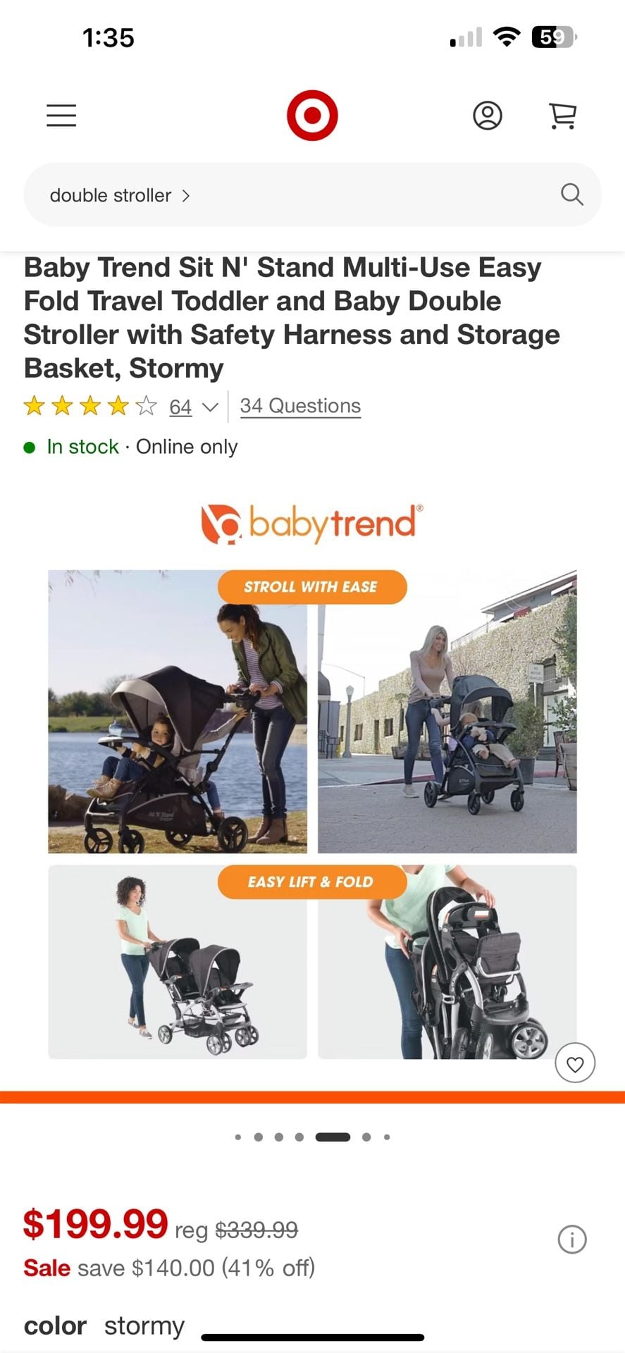 Baby Trend Sit N' Stand Double Stroller with Infant Car Seat and Base Travel System 23