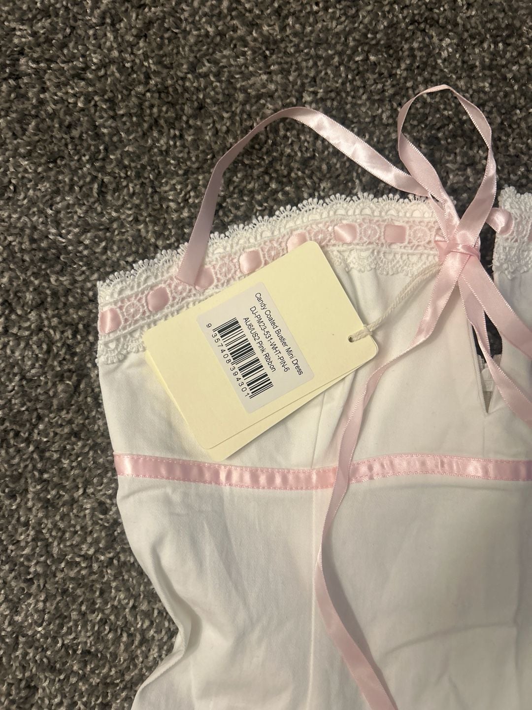 Candy Coated Bustier Mini Dress - Pink Ribbon 4