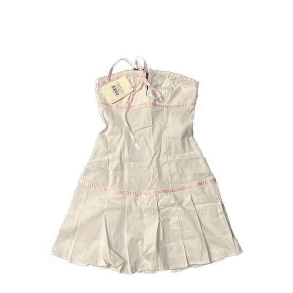 Candy Coated Bustier Mini Dress - Pink Ribbon