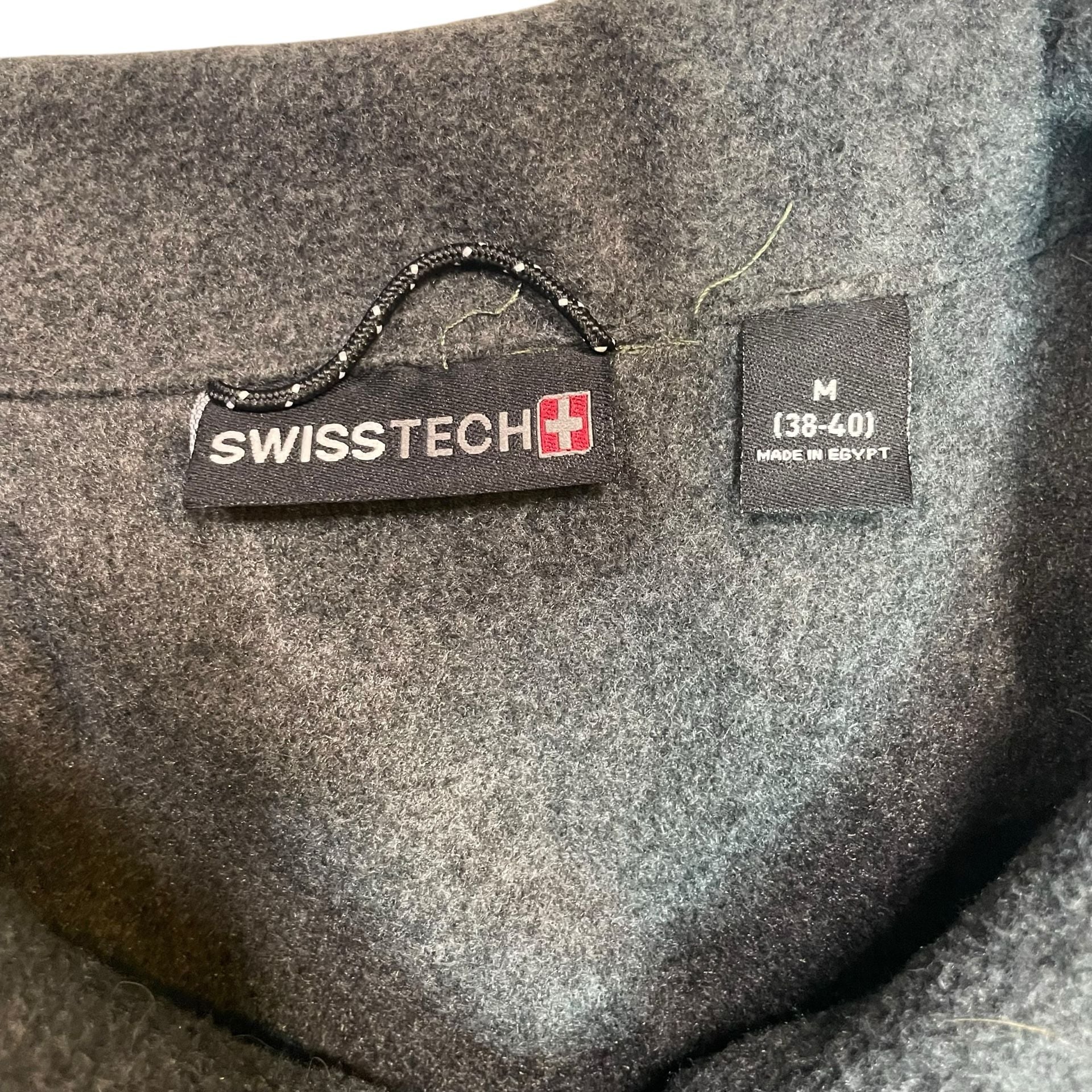 Swiss Tech Green Softshell Jacket Mens M Fleece Lined Full Zip Outdoor 6