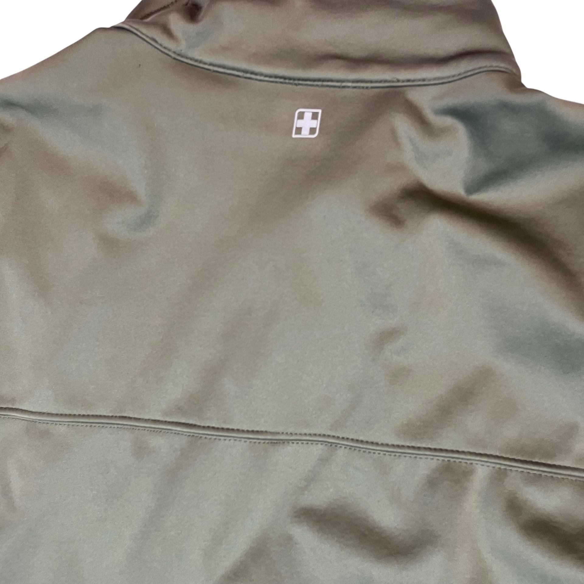 Swiss Tech Green Softshell Jacket Mens M Fleece Lined Full Zip Outdoor 11