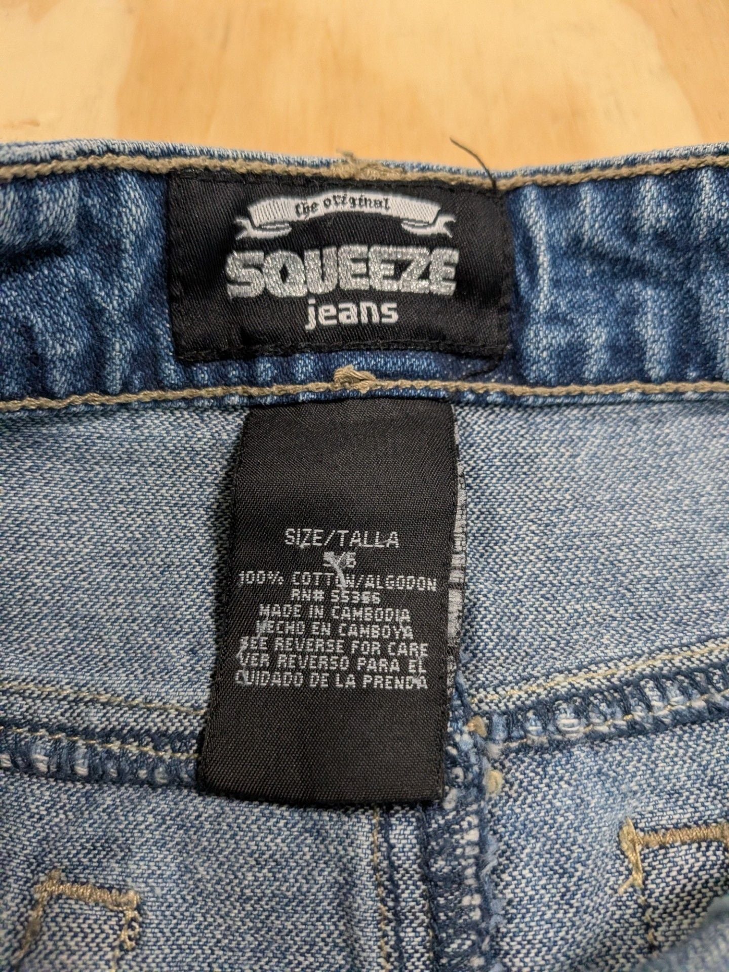 Squeeze Jeans Denim Ruffle Mini Skirt Y2K Style Size XS 6