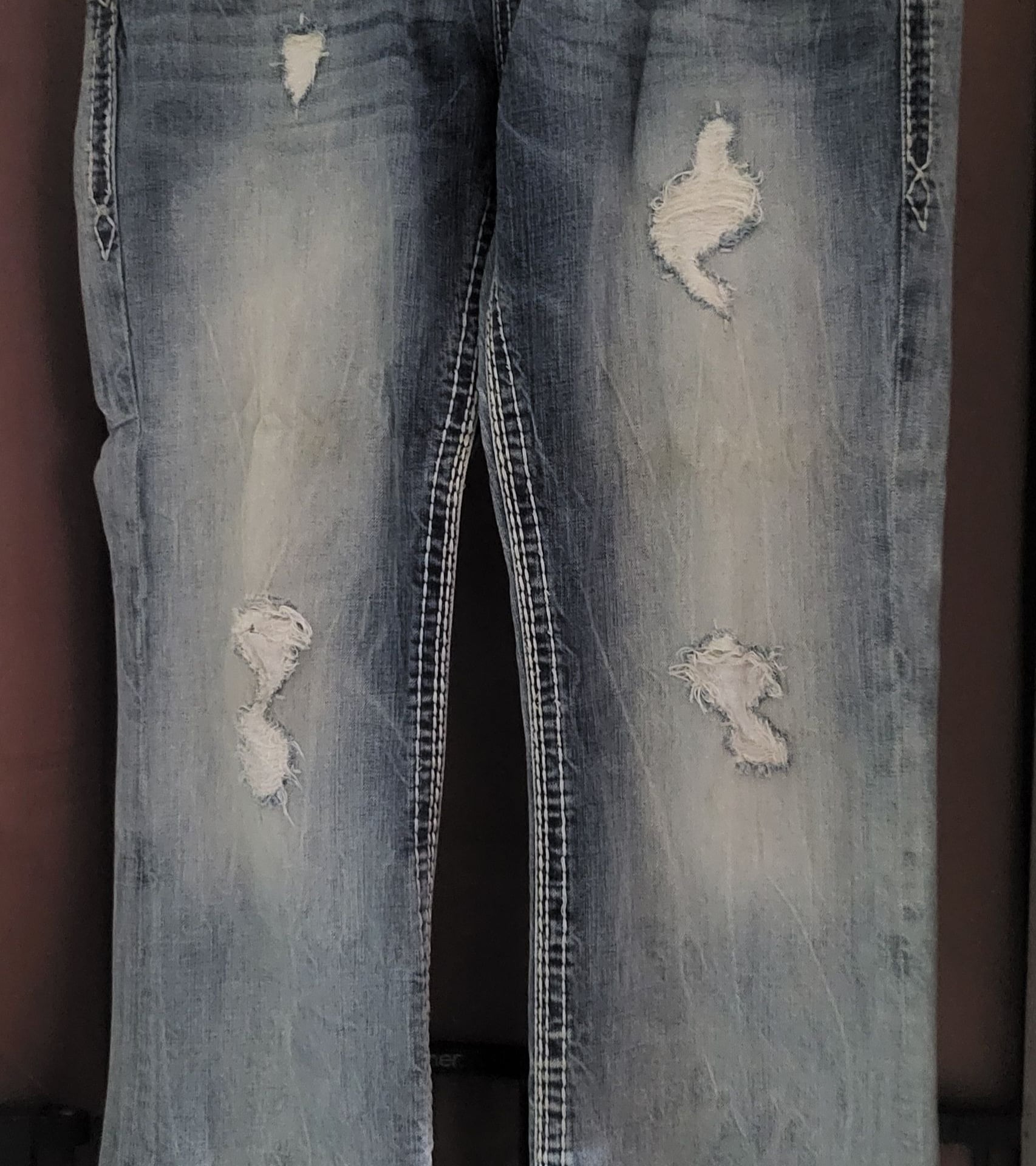 Rock Revival for Buckle Distressed Straight Leg Jeans 2
