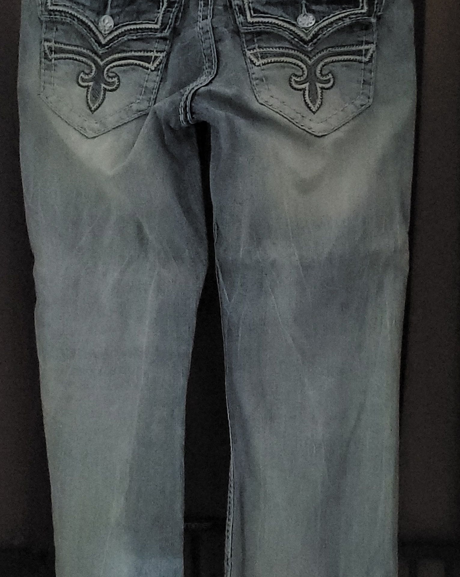 Rock Revival for Buckle Distressed Straight Leg Jeans 3