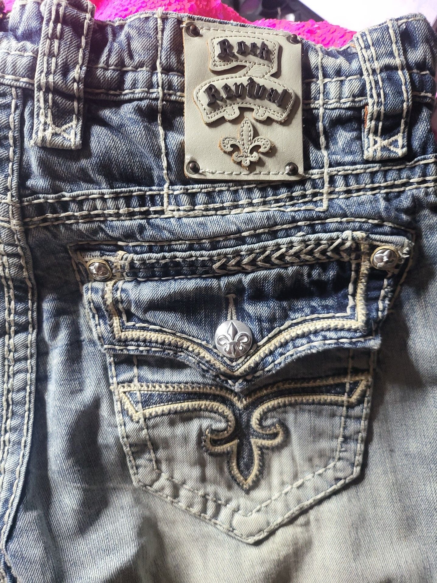 Rock Revival for Buckle Distressed Straight Leg Jeans 6