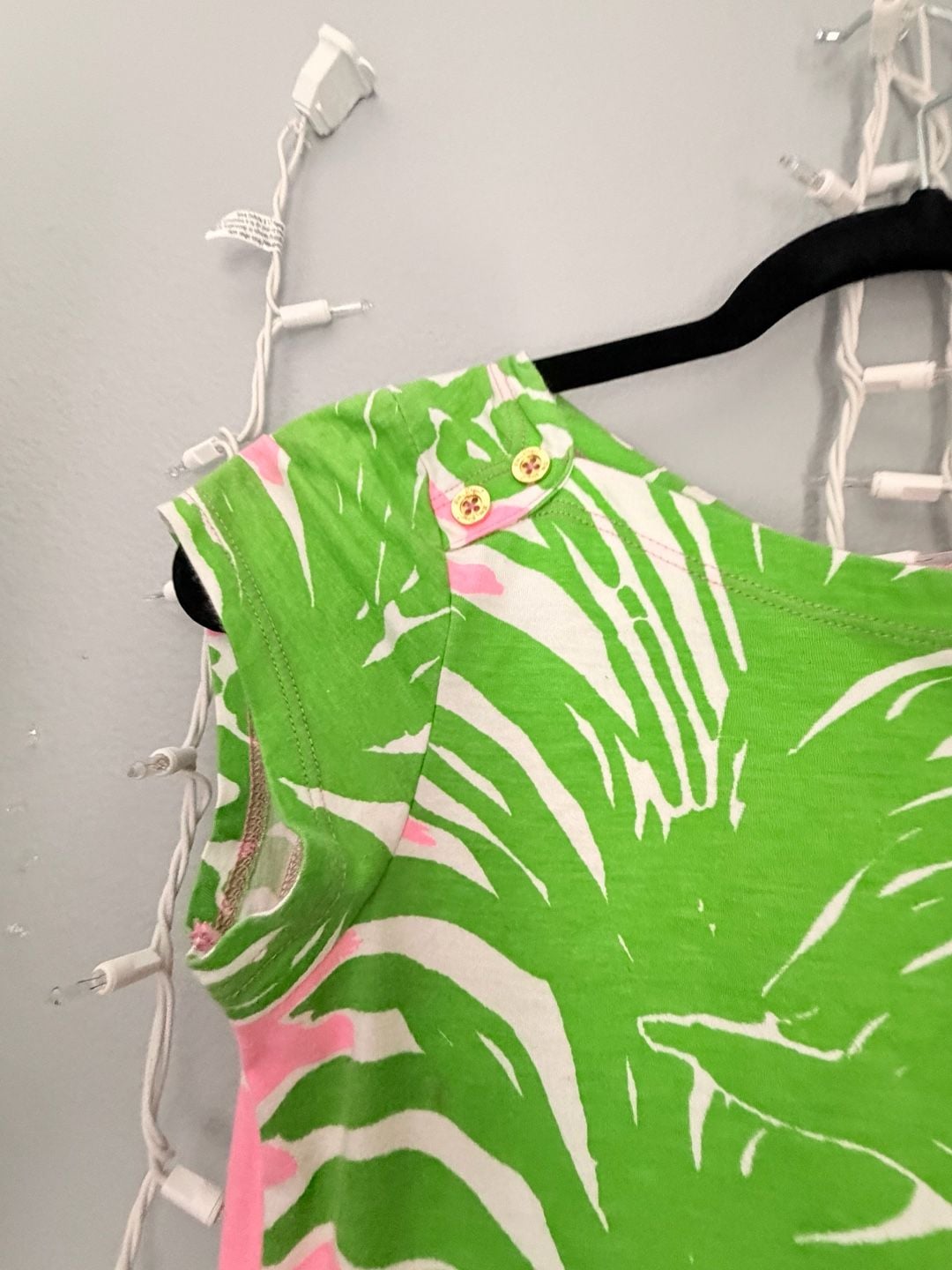 Lilly Pulitzer Loren Shift Dress in Pink and Green Flamenco Pineapple Print 5