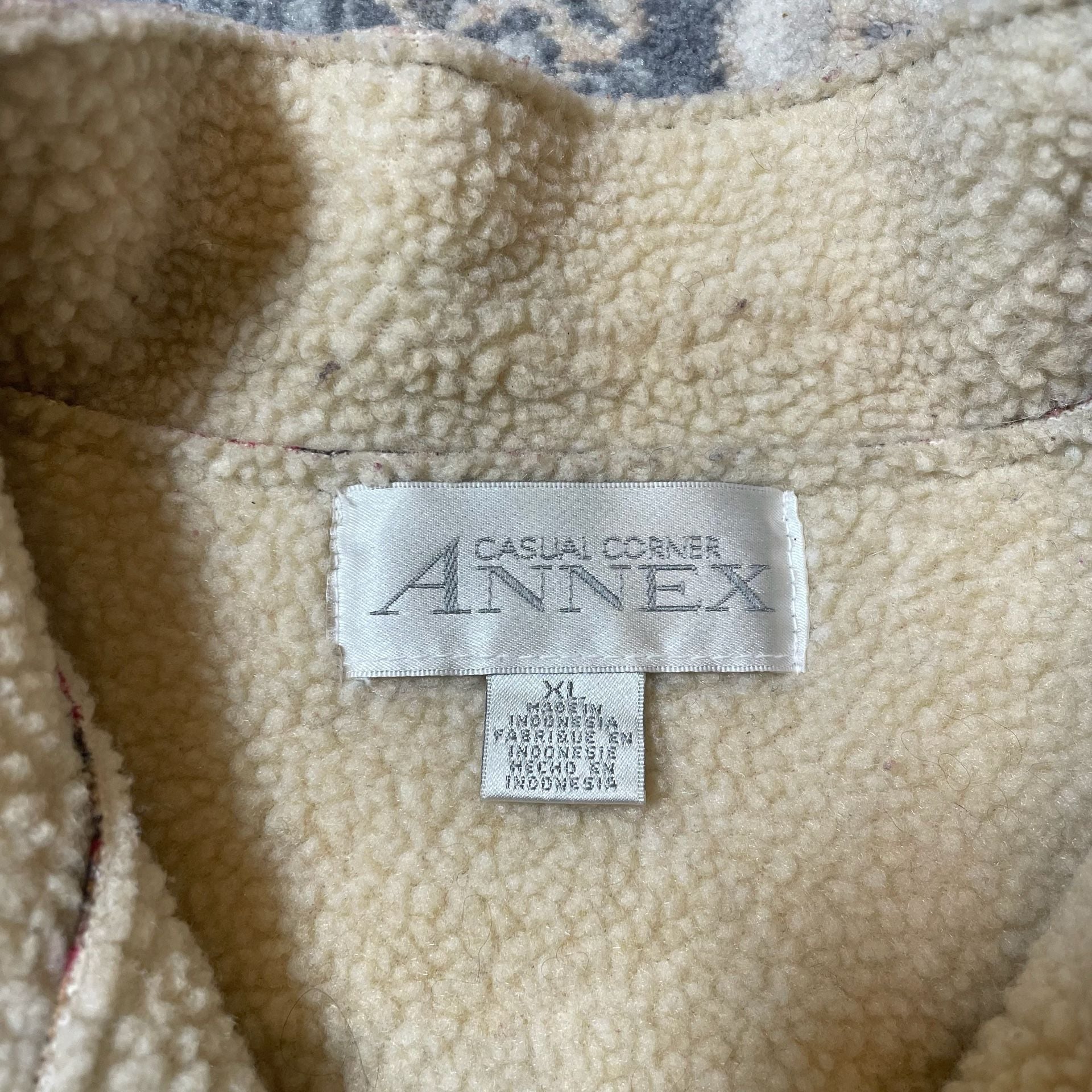 Vintage Casual Corner Annex XL Paisley Print Fleece Lined Vest 7