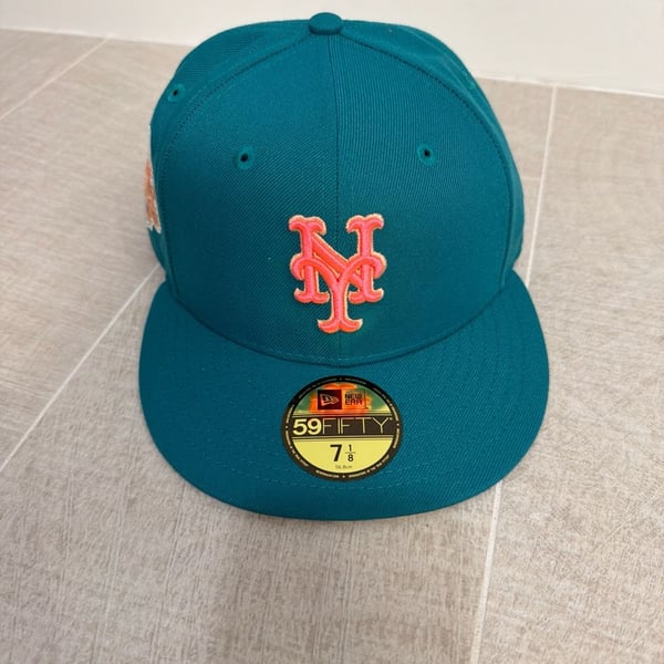 New Era 59FIFTY New York Mets Hat Club Sunset Tea 2015 World Series Fitted Hat