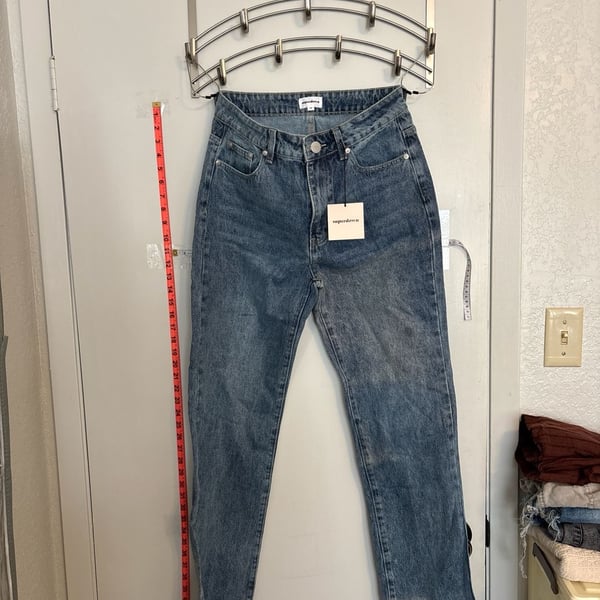 superdown NWT High Rise Straight Leg Blue Denim Jeans
