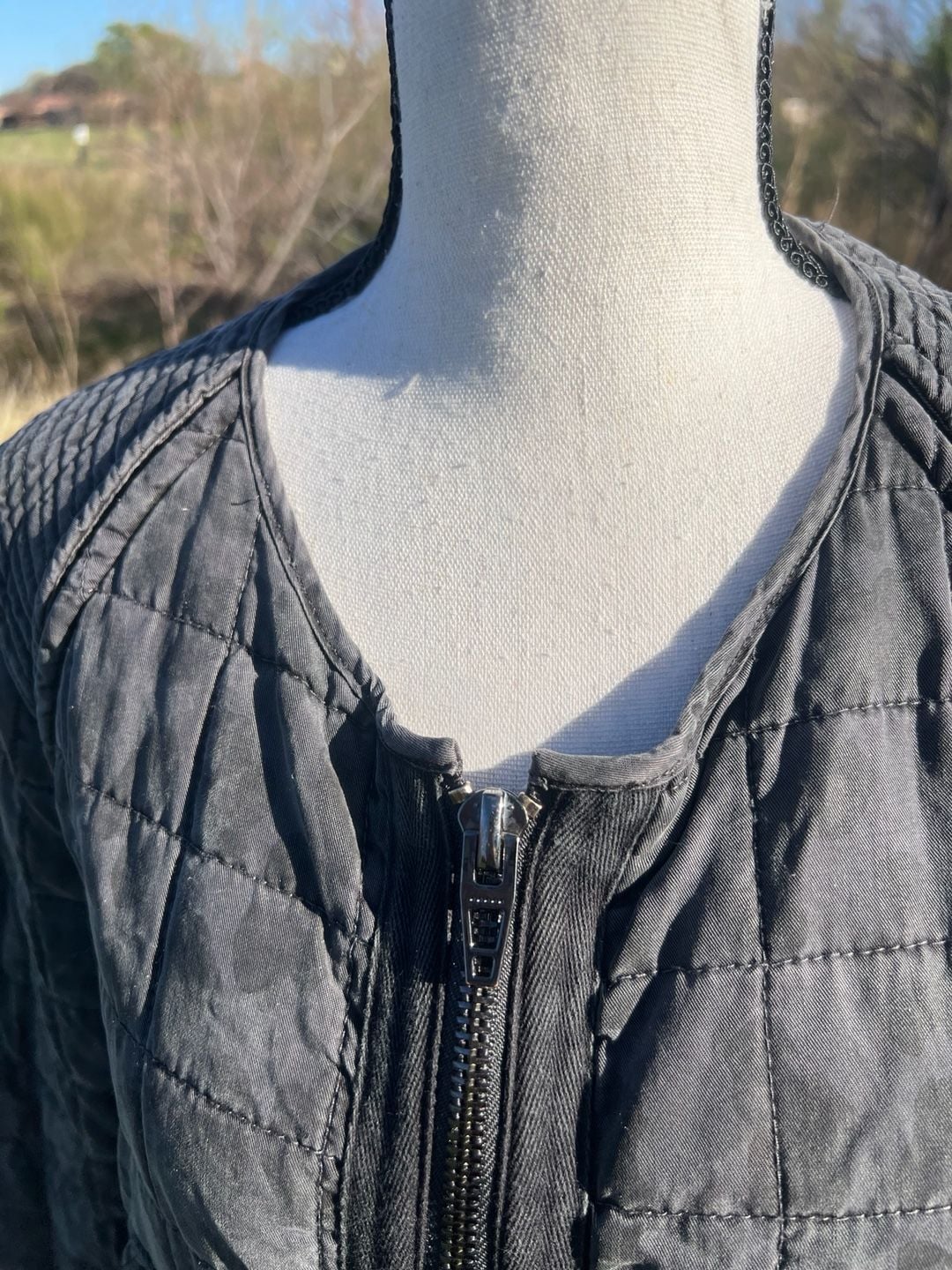 BlankNYC Quilted Leopard Print Acid Wash Bomber Jacket 8