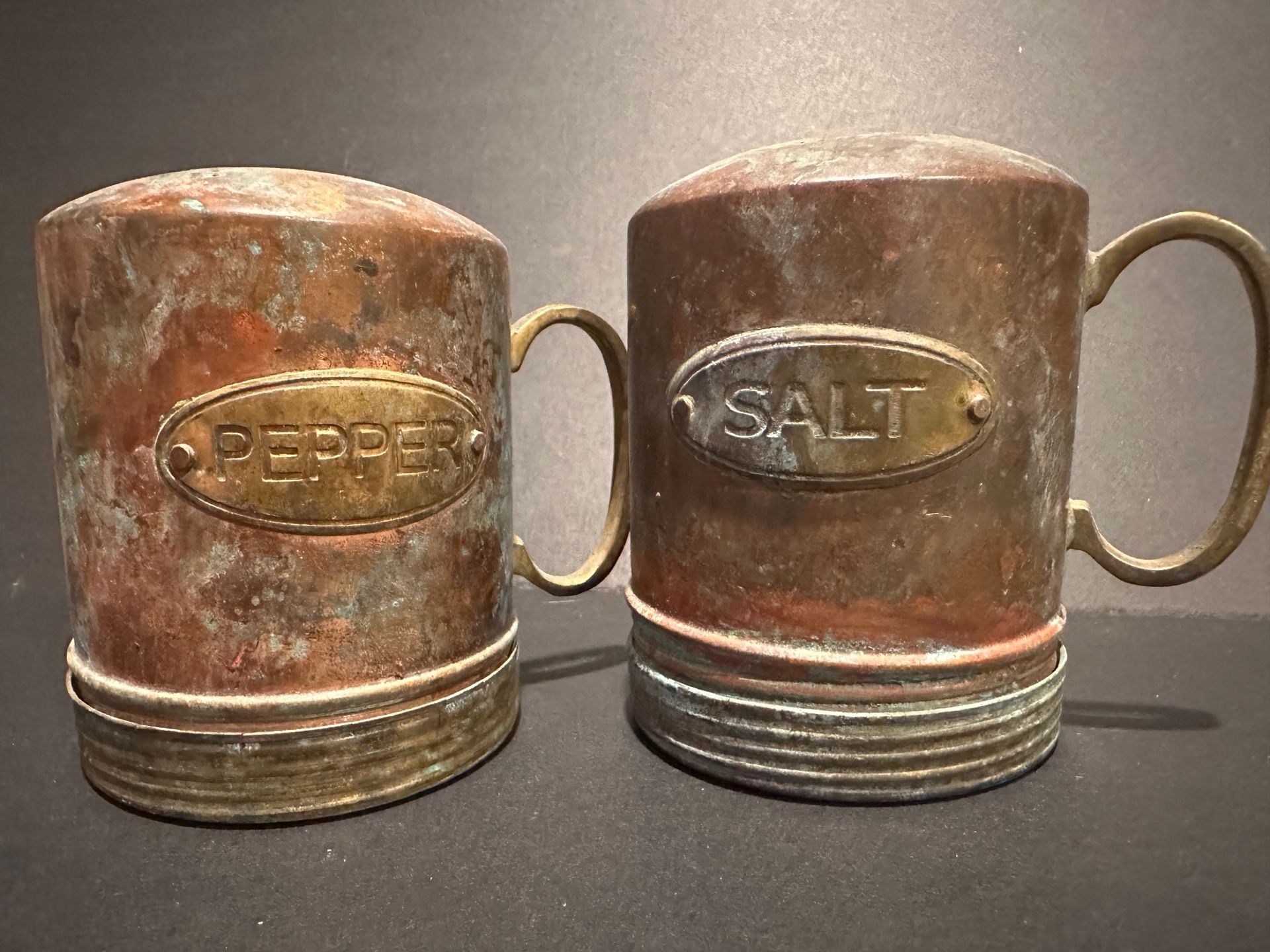 Vintage Square Egg Press Maker and Rustic Copper Salt & Pepper Shakers Set 5