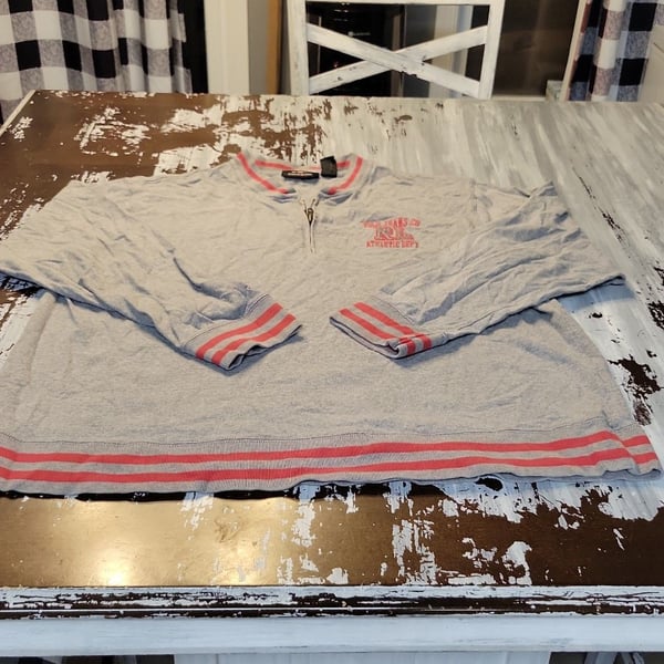 Vintage Polo Jeans Co. Ralph Lauren Athletic Dept. 1/4 Zip Grey Sweatshirt XL