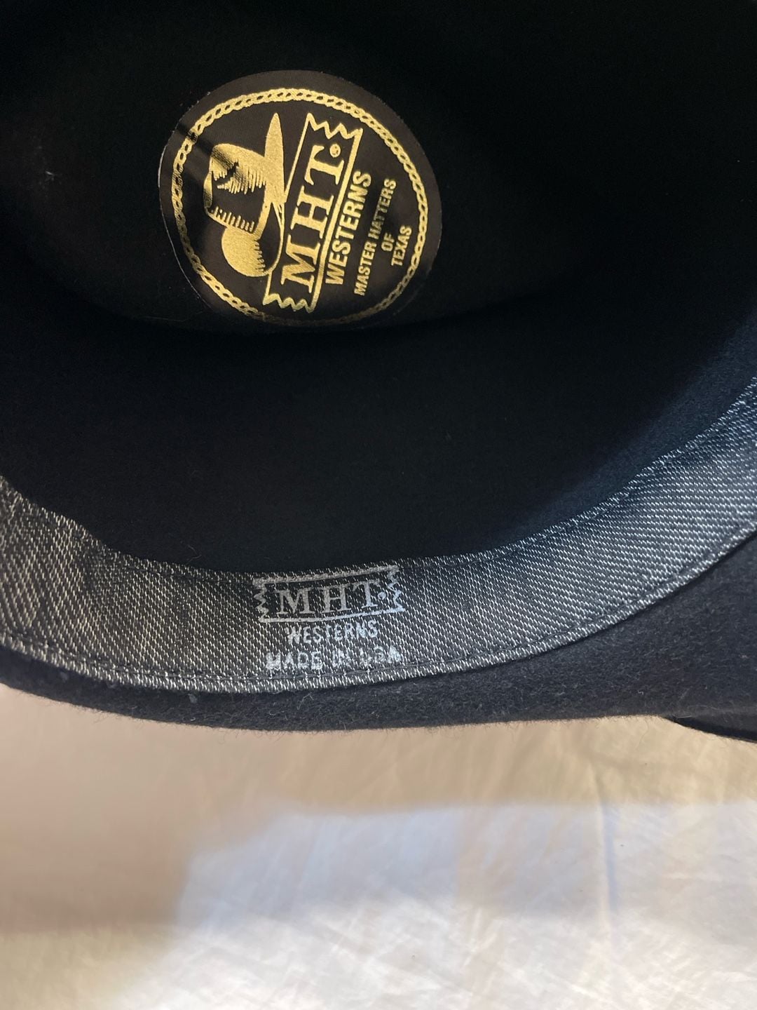 Master Hatters of Texas MHT Westerns 100% Wool Black Cowboy Hat with Beaded Crown Detail 4