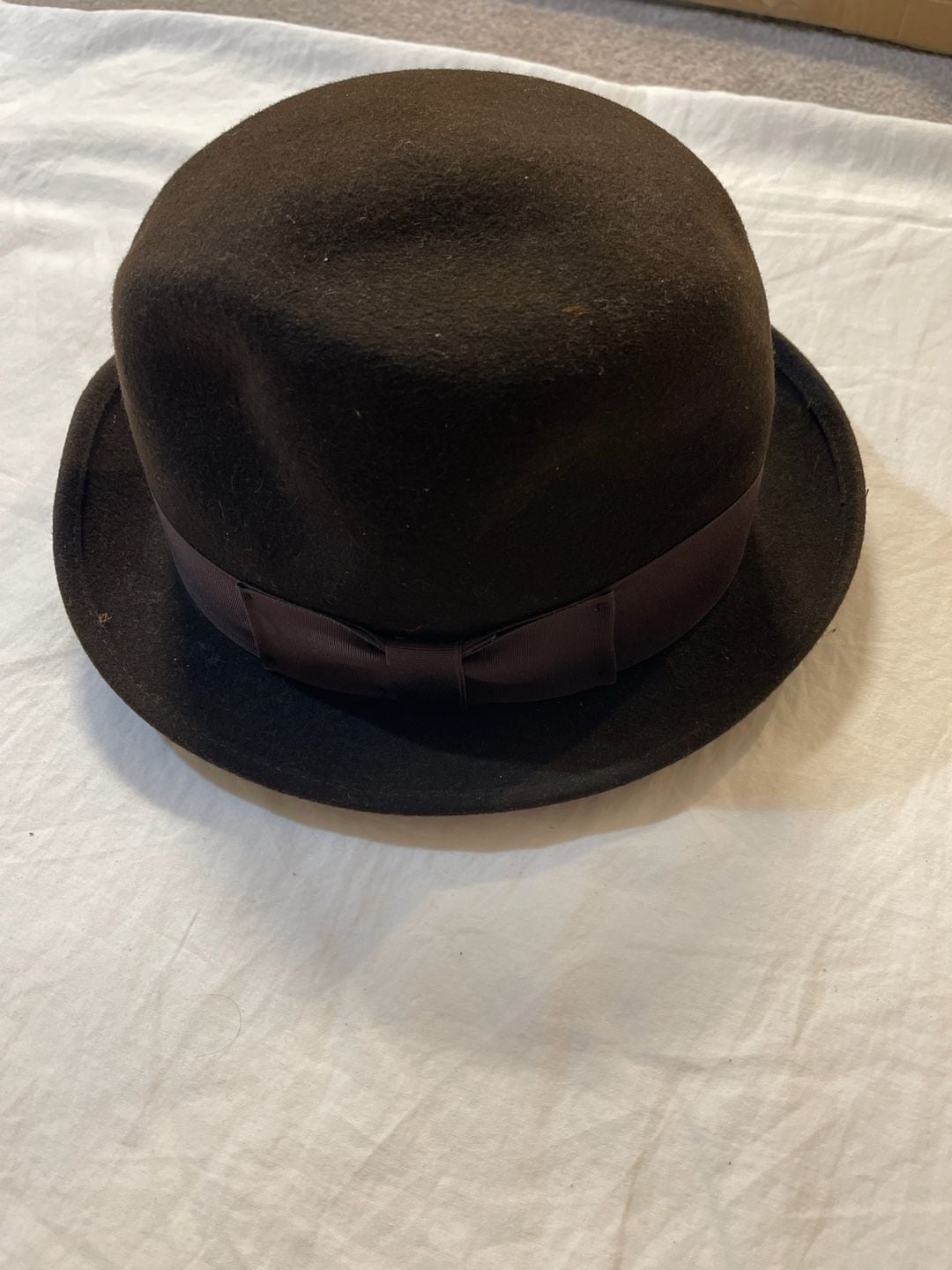 Vintage Star Brand 100% Wool Felt Homburg Hat Made in USA Size 7 1/4 3