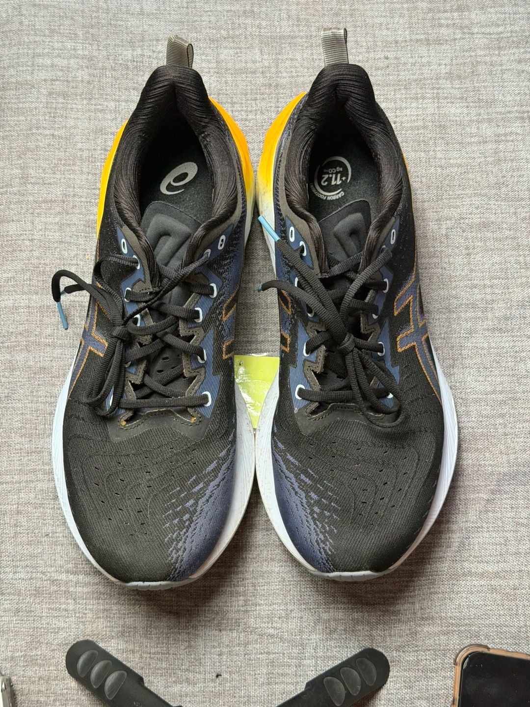 ASICS Novablast 4 Black Thunder Blue Running Shoes 2