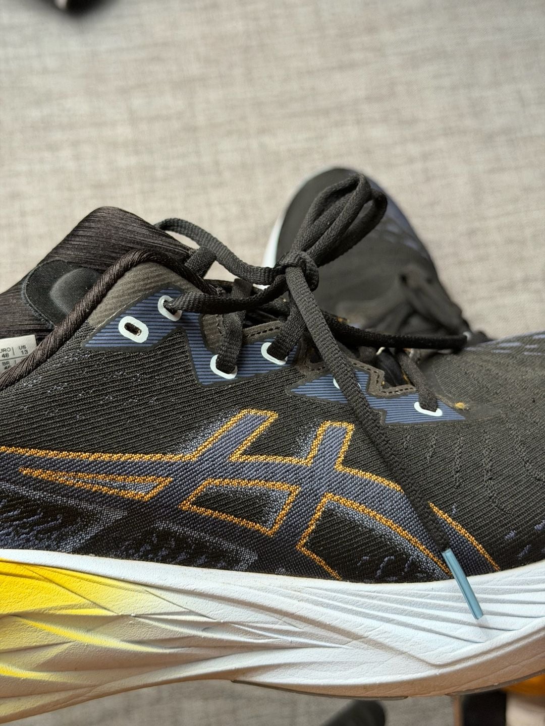 ASICS Novablast 4 Black Thunder Blue Running Shoes 9