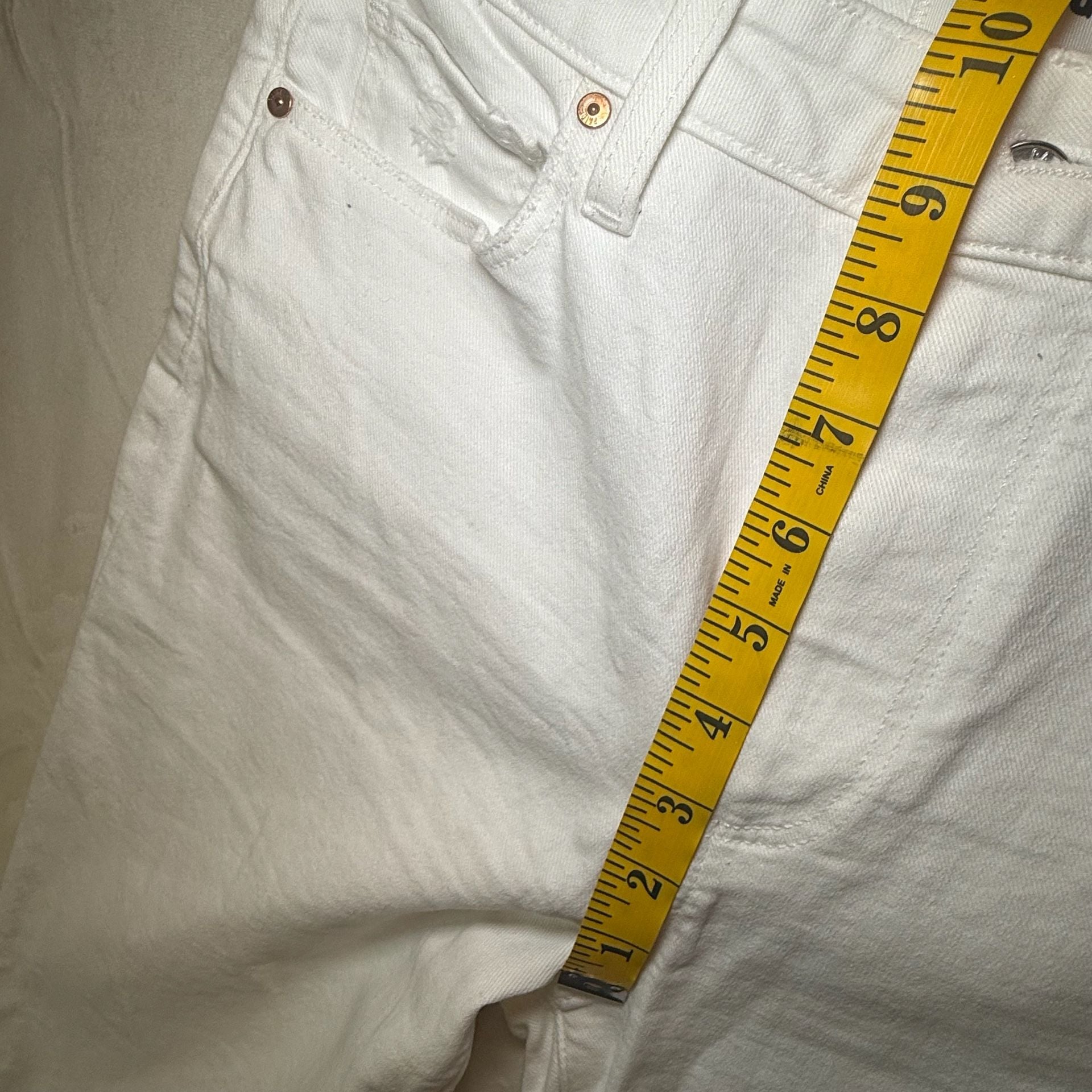 PAIGE Claudine High Rise Ankle Flare Jeans in White Size 27 7