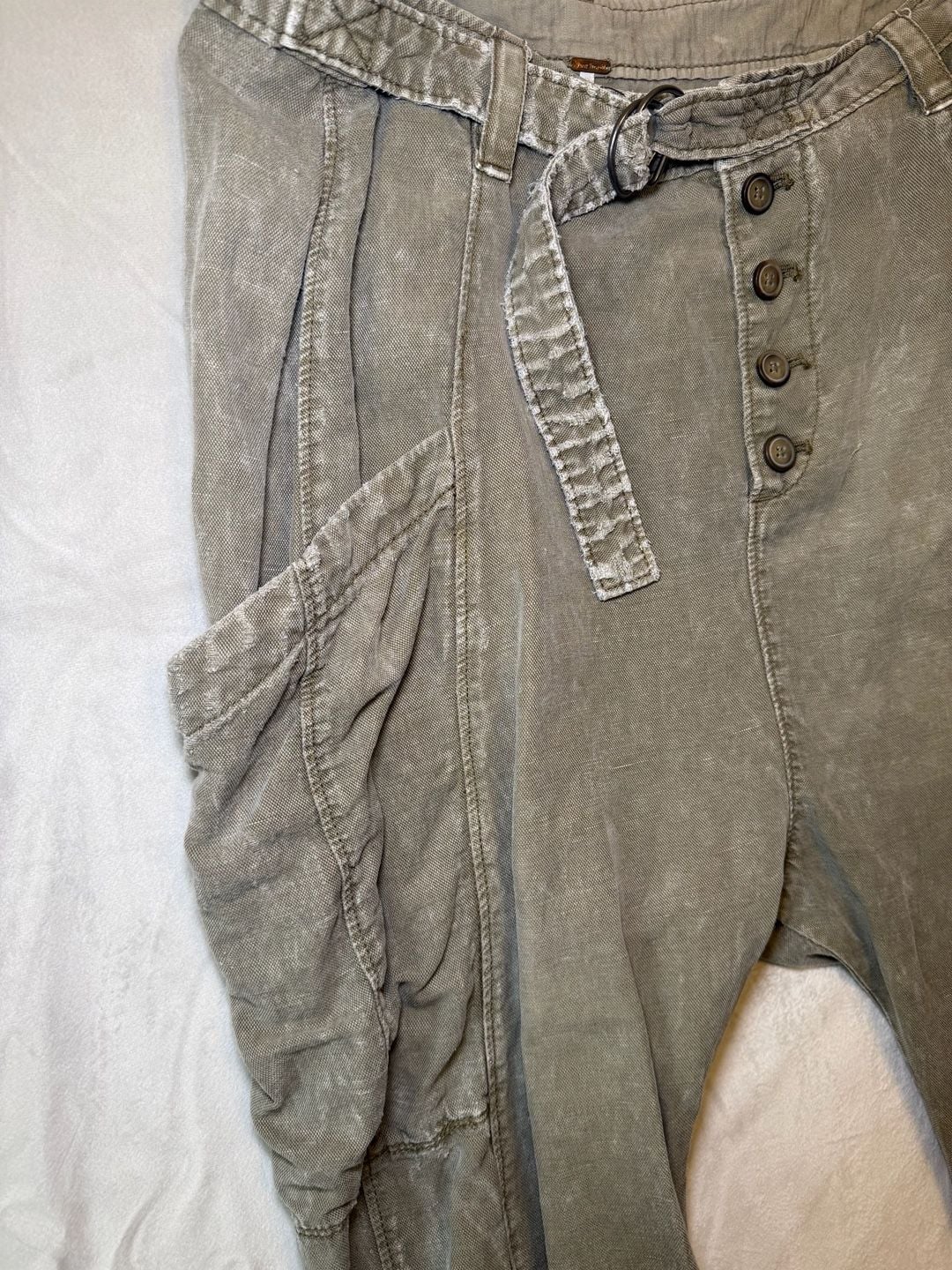Free People Desert Daze Harem Pants in Olive Green Size 2 2