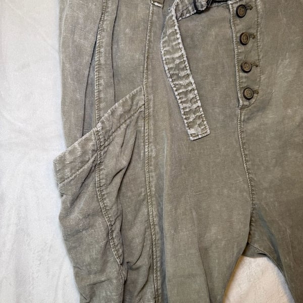 Free People Desert Daze Harem Pants in Olive Green Size 2