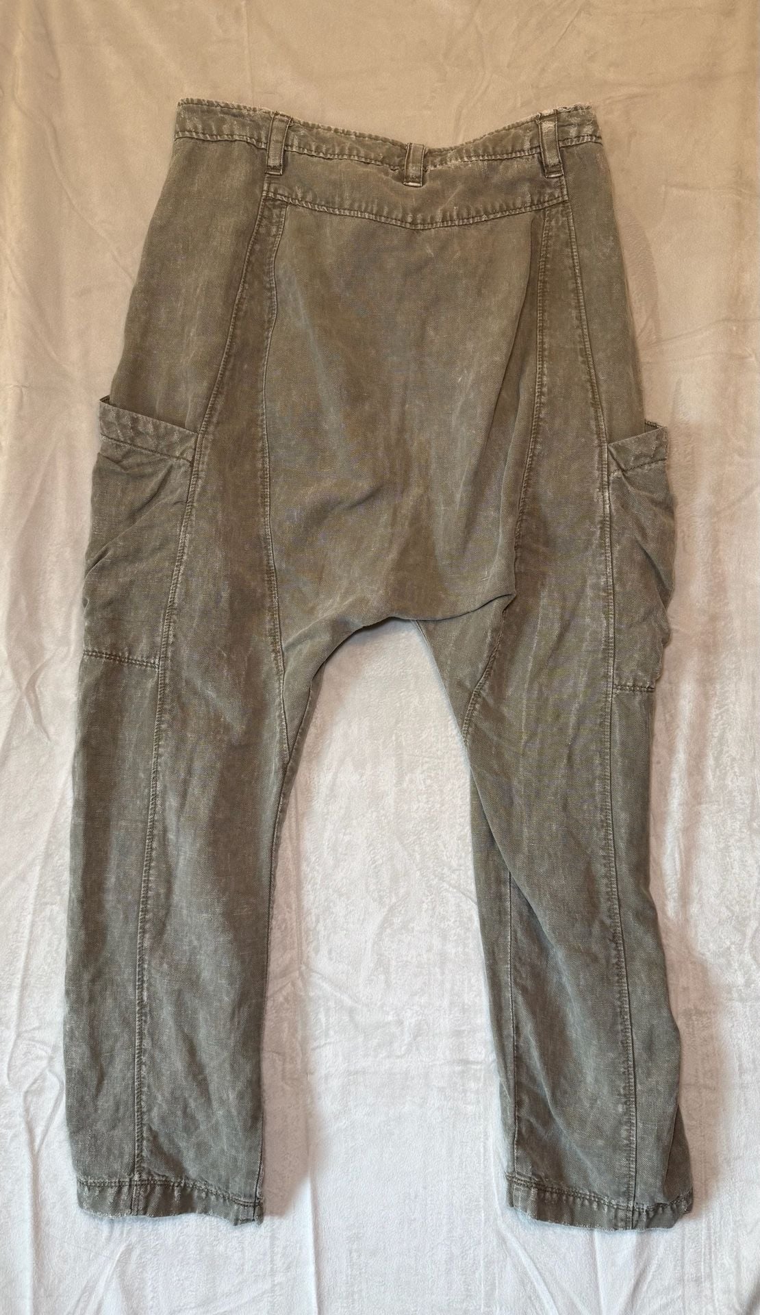 Free People Desert Daze Harem Pants in Olive Green Size 2 4