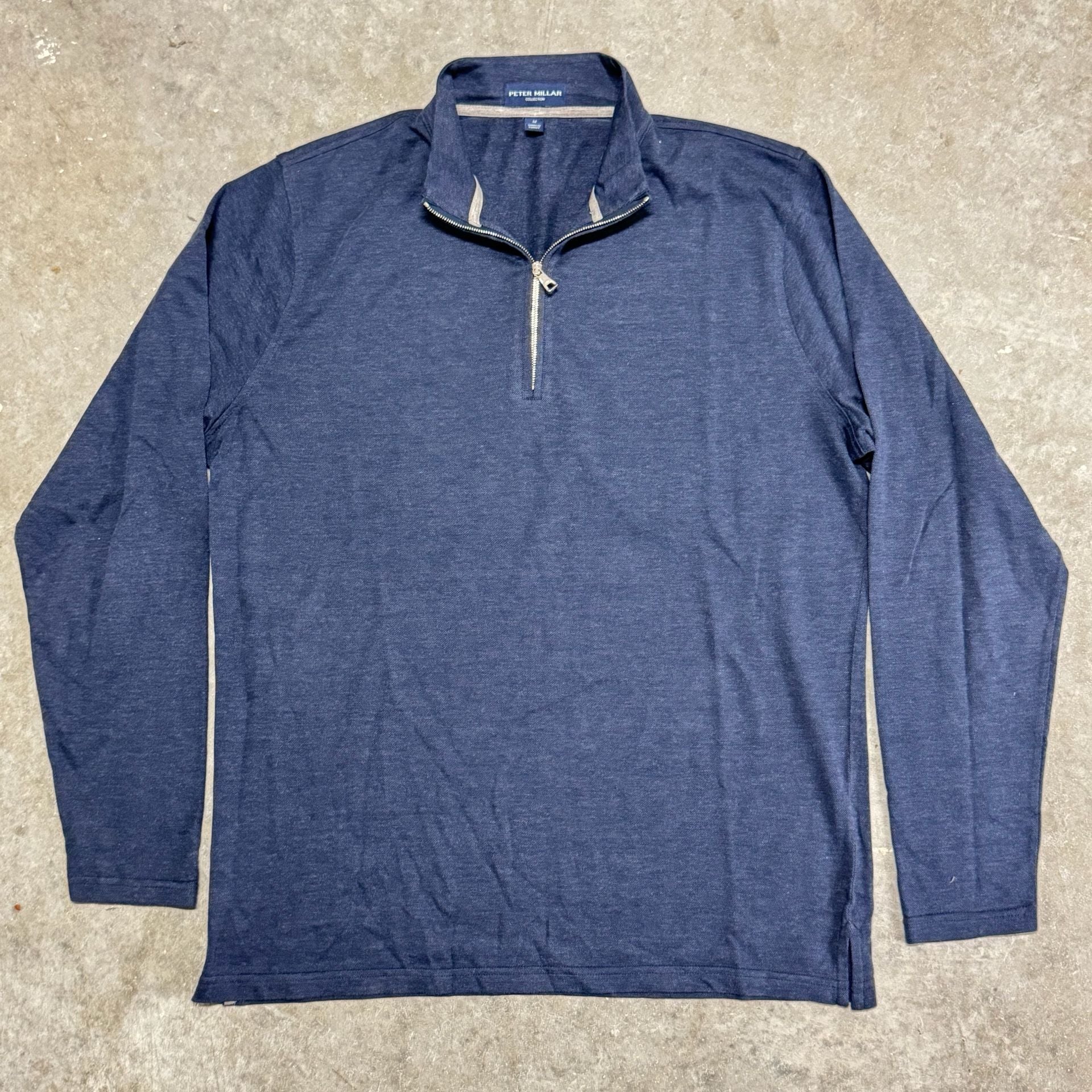 Peter Millar Collection Cotton Cashmere Quarter Zip Pullover Size M 2
