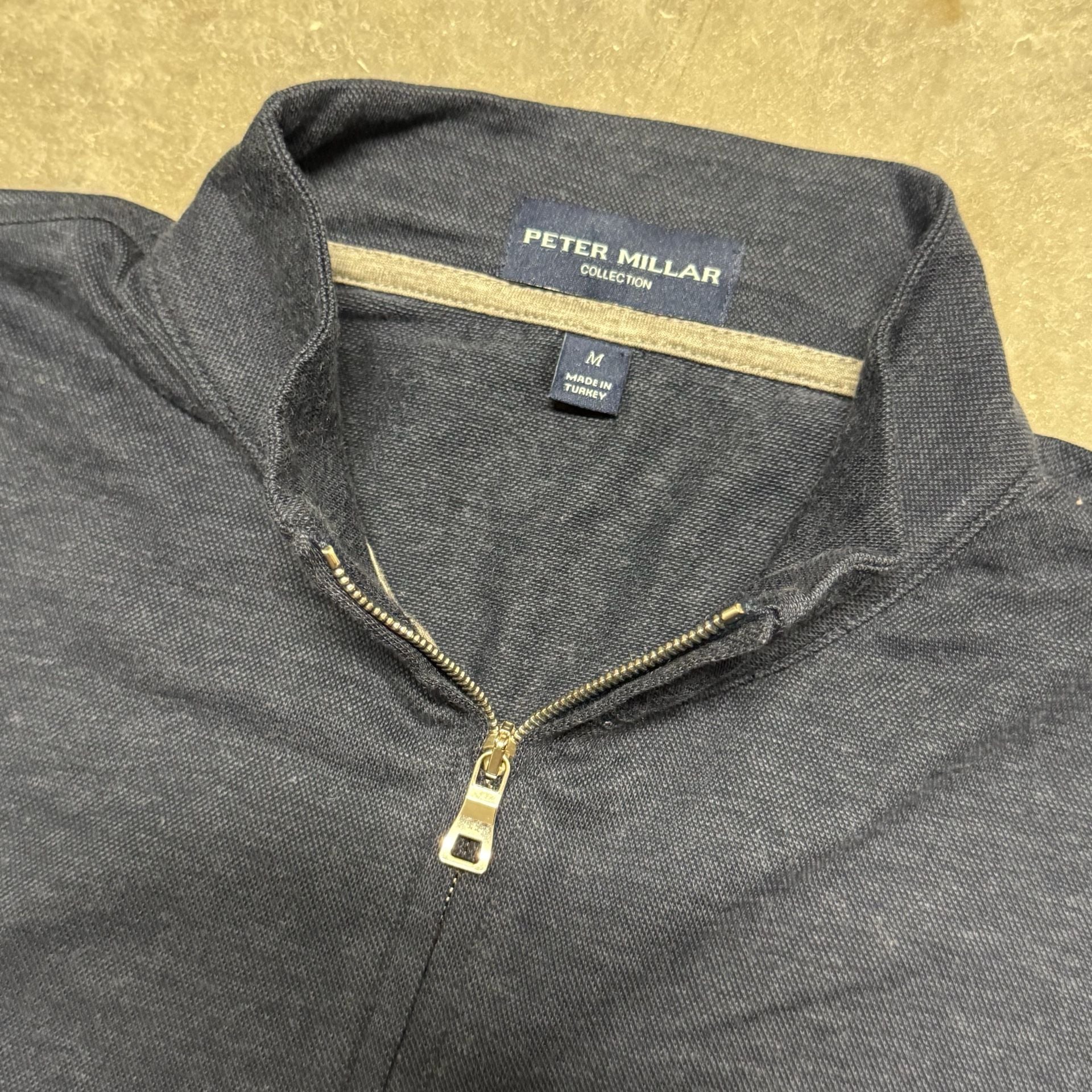 Peter Millar Collection Cotton Cashmere Quarter Zip Pullover Size M 5