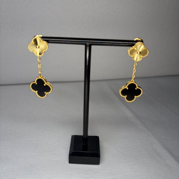 Elegant  2-Motif Dangling Earrings 