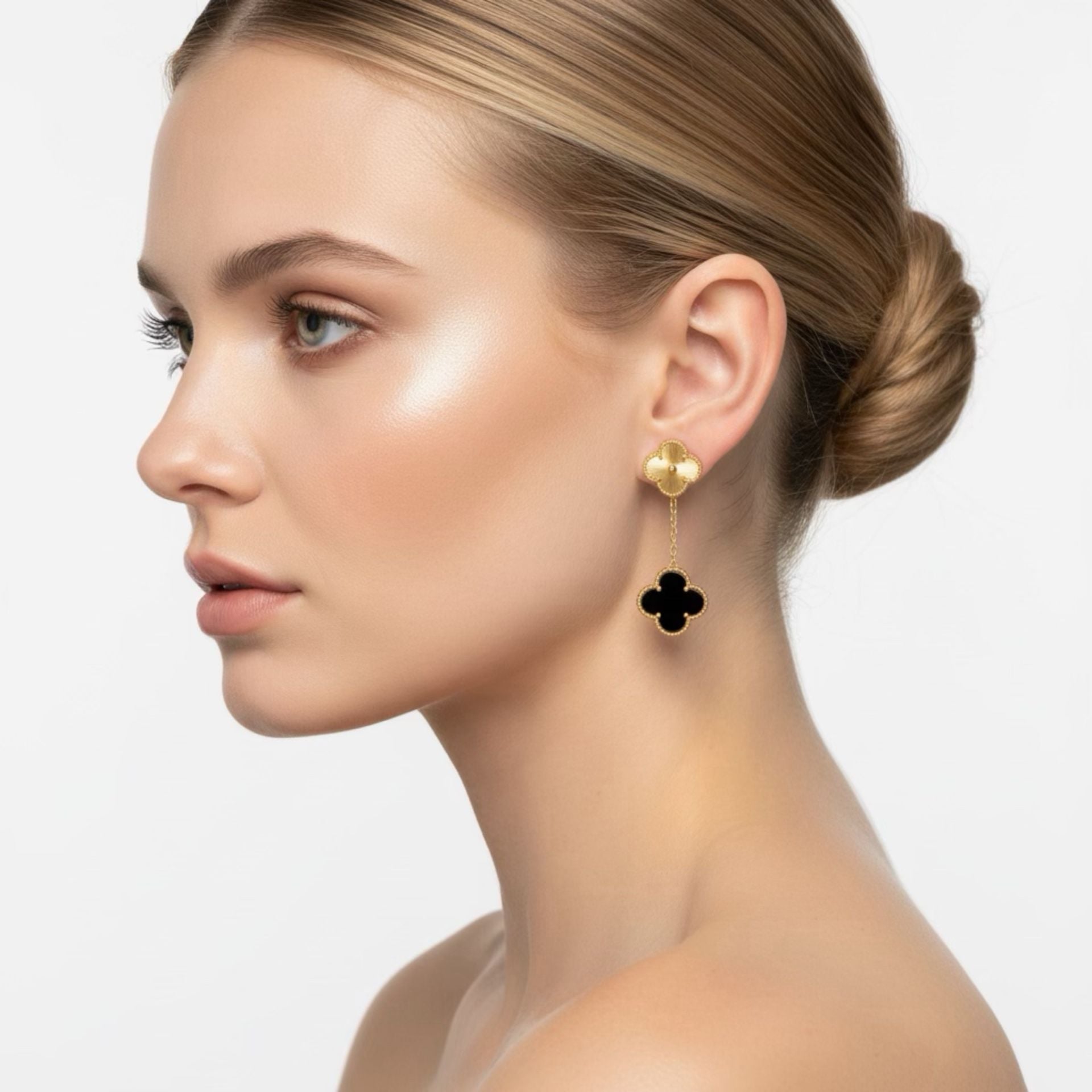 Elegant 2-Motif Dangling Earrings 6