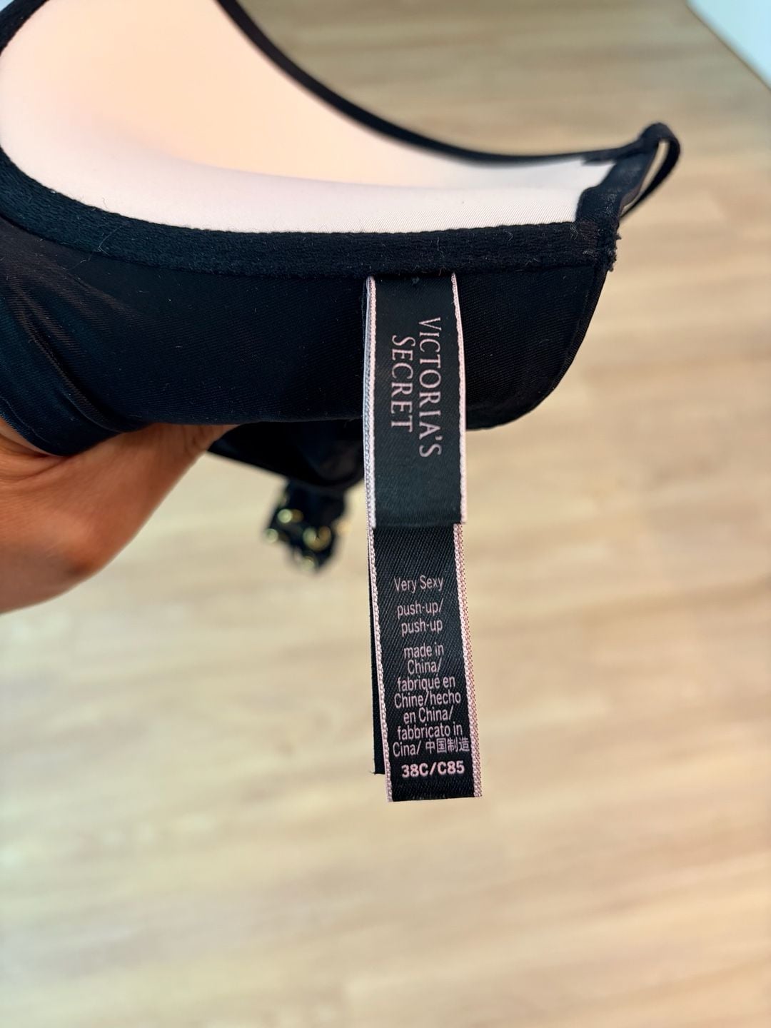 Victoria's Secret Very Sexy Black Front-Close Push-Up Bra with Lace-Up Strappy Back 5