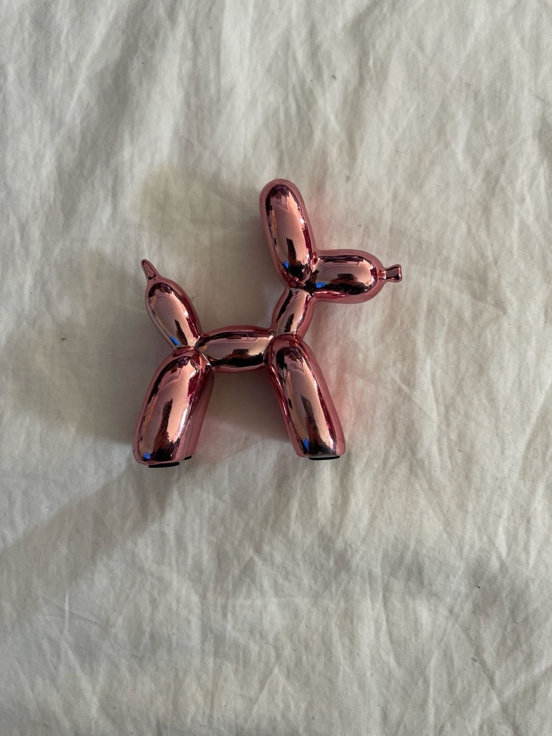 Metallic Pink Mini Balloon Dog Figurine Art Statue 4" 1