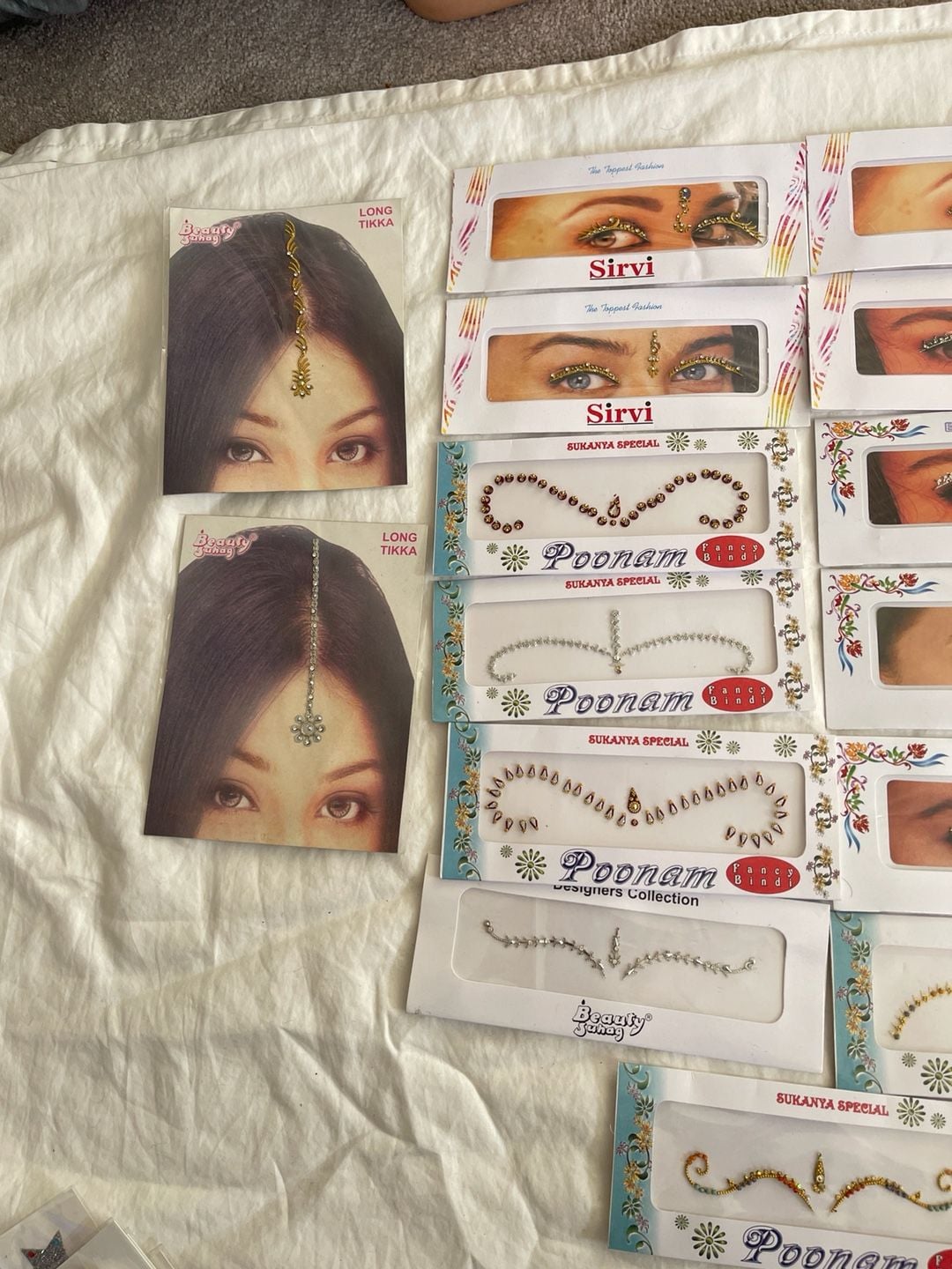 Large Bulk Lot Indian Bridal Bindi Stickers, Crystal Face Jewels and Temporary Tattoos 3