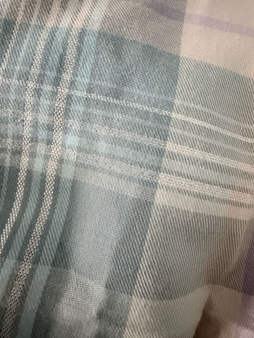 Yarn & Sea Pastel Blue and Pink Plaid PJ Set with Metallic Lurex Detail 3