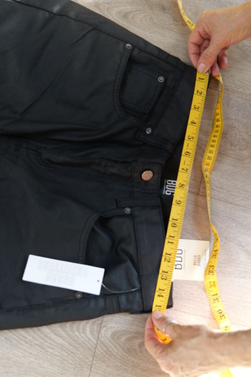 BDG Bella Baggy Coated Black Wide Leg Jeans 5