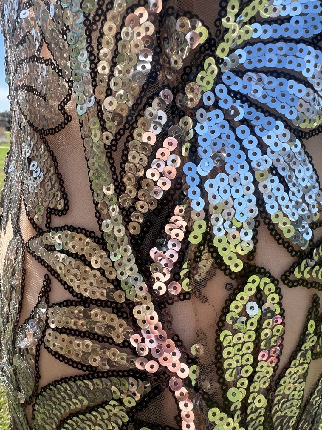 Fashion Nova Nova Luxe Floral Sequin Mesh Short Sleeve Mini Dress 13