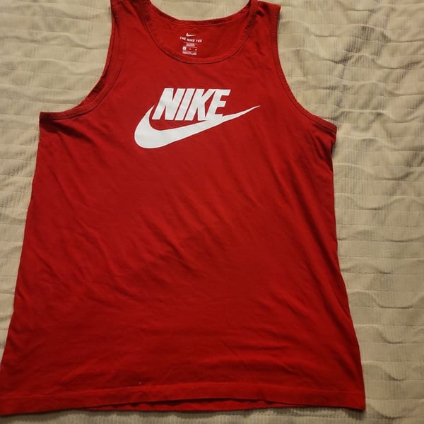 Nike Sportswear Men's Icon Futura Tank Top Red Size XL Tall