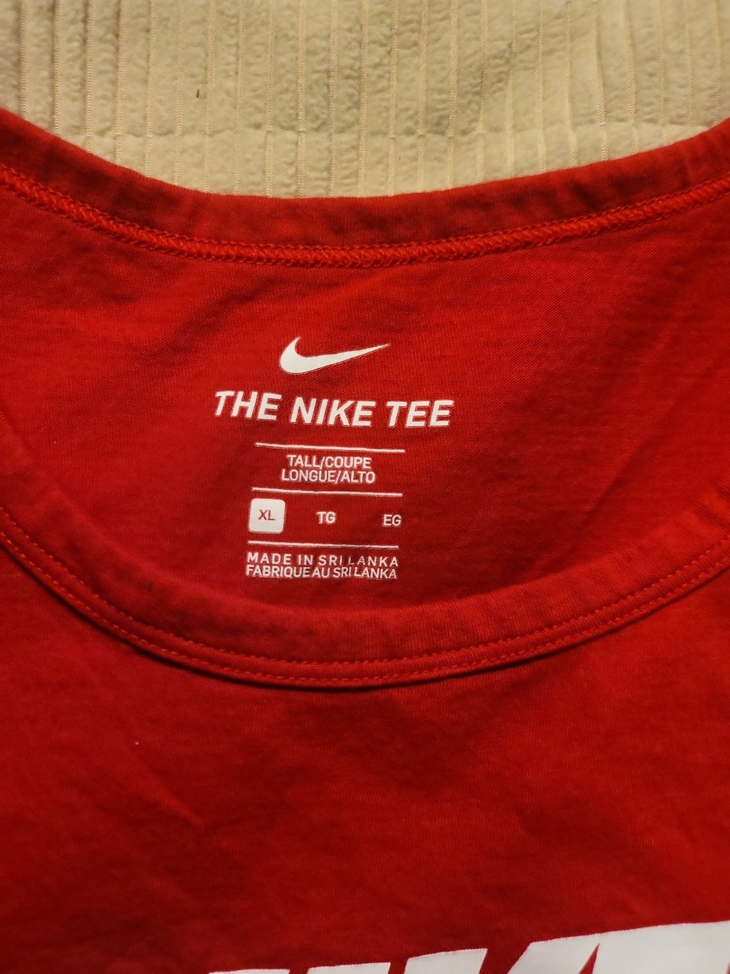 Nike Sportswear Men's Icon Futura Tank Top Red Size XL Tall 3